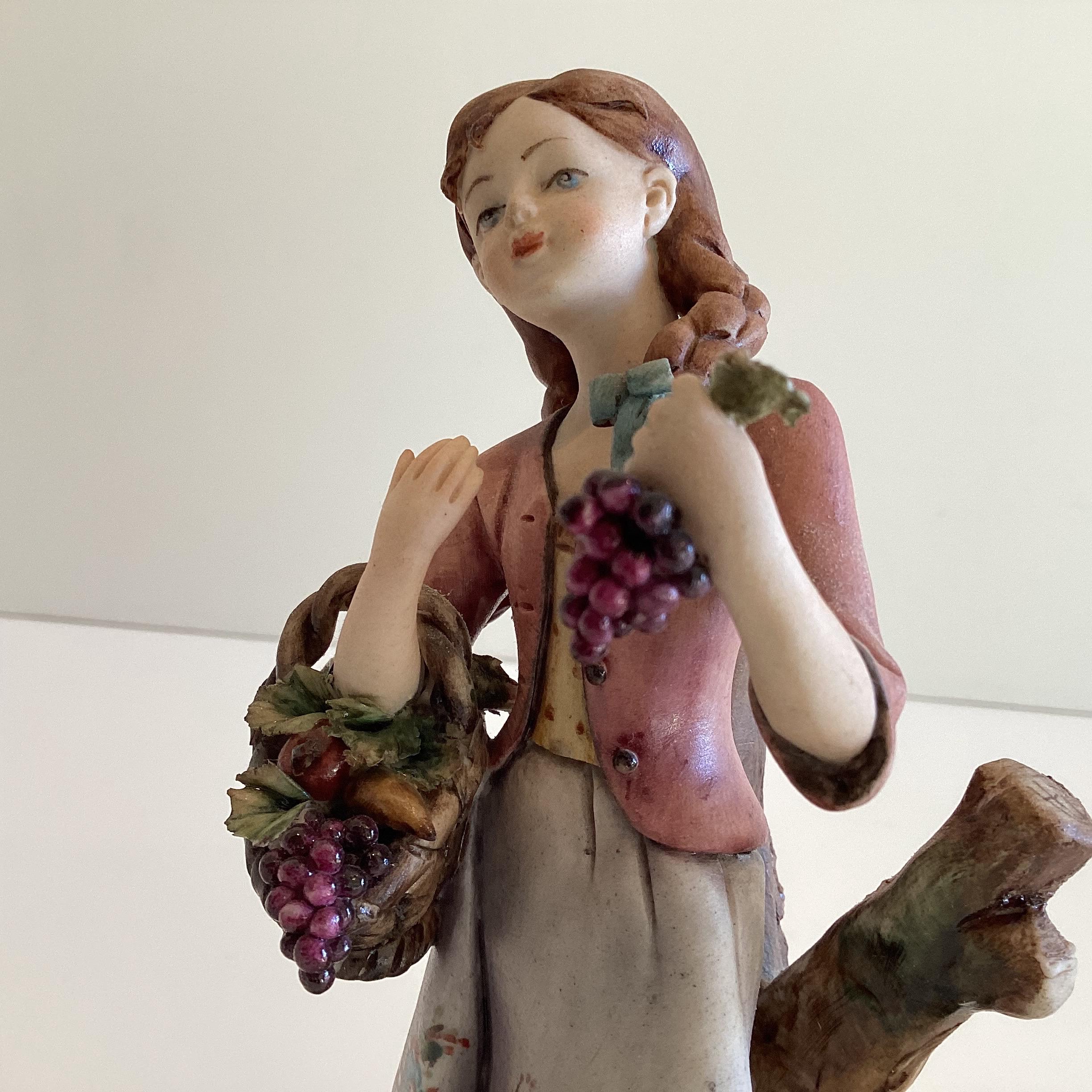 Vintage Capodimonte | Volta Artist 1950s Porcelain Figurine, Signed Italian Collectible — photo 9 of 11