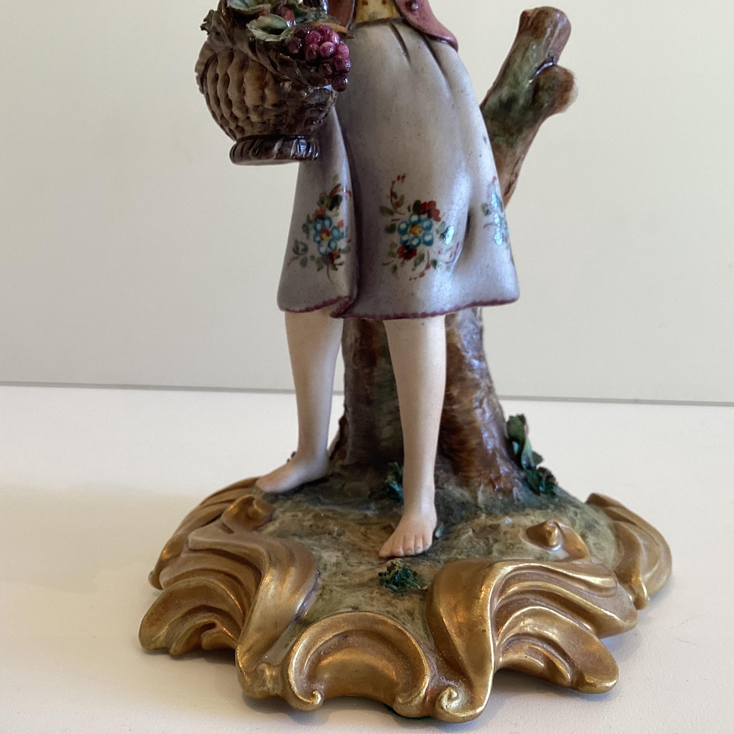Vintage Capodimonte | Volta Artist 1950s Porcelain Figurine, Signed Italian Collectible — photo 10 of 11