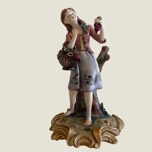Vintage Capodimonte | Volta Artist 1950s Porcelain Figurine, Signed Italian Collectible