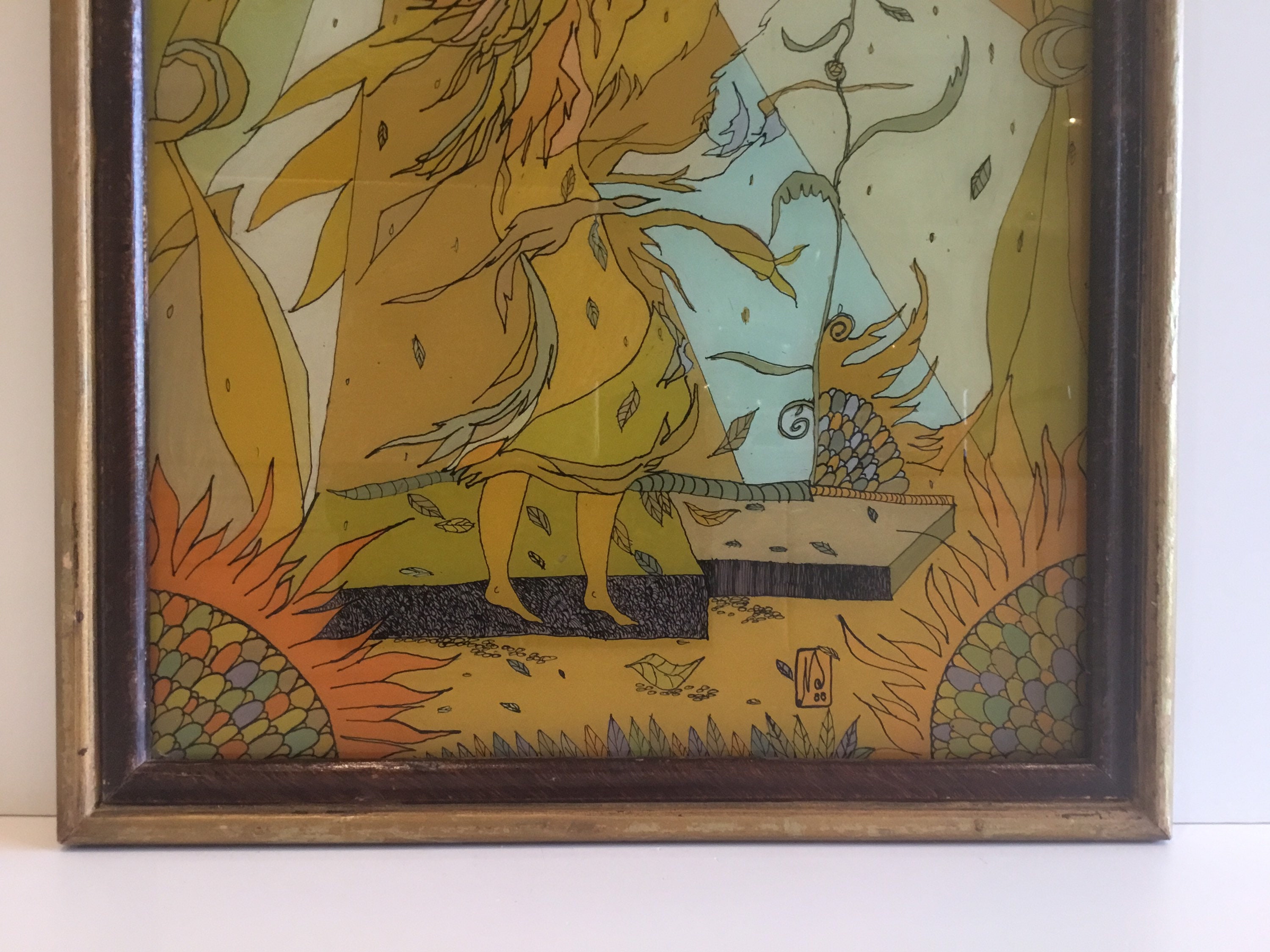 Orthodox Icon Hand-Painted On Reverse Glass (1980s) Made In Romania — photo 5 of 7