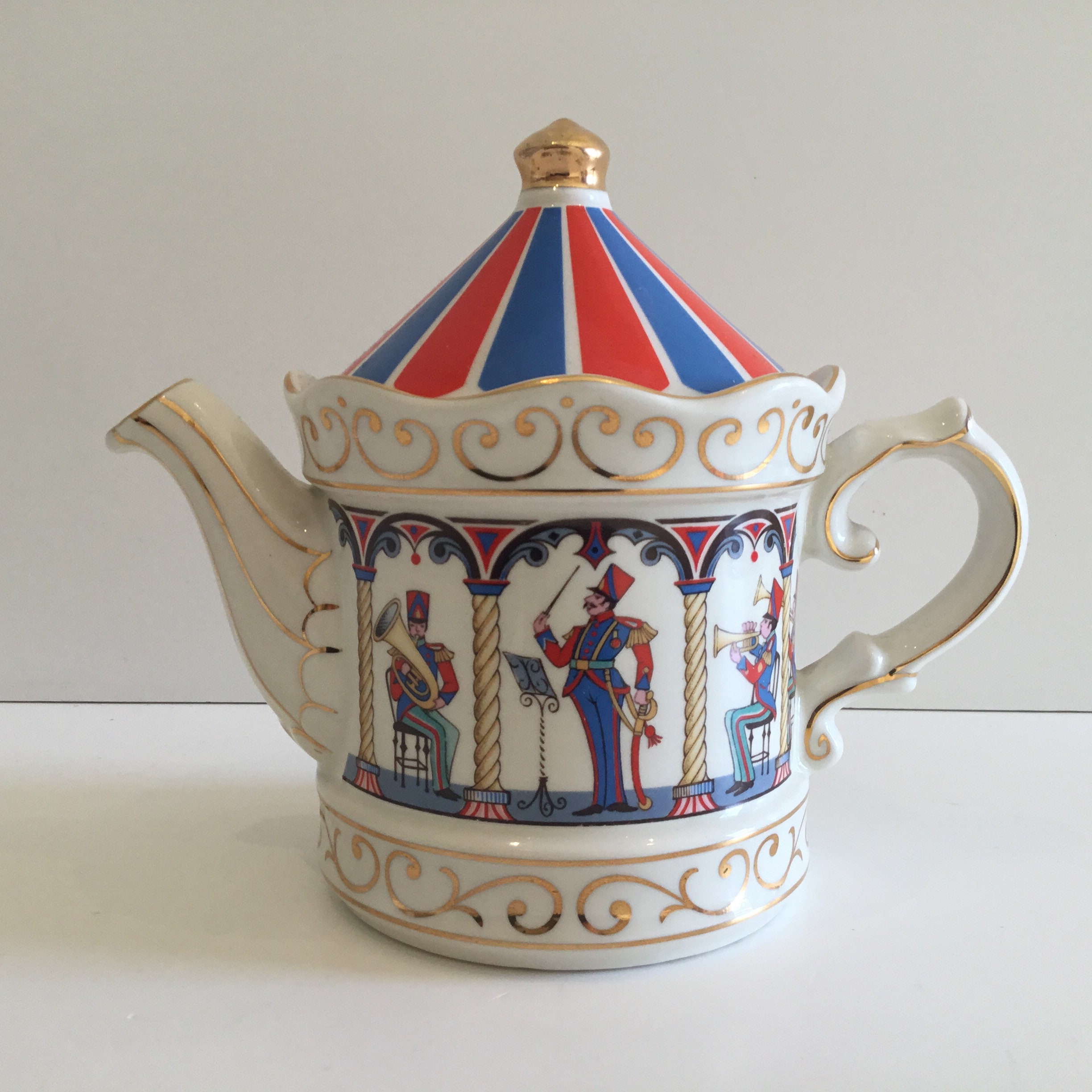 Vintage Ceramic Teapot – Sadler Staffordshire “Edwardian Band Stand” (1950s) Made in England — photo 4 of 8