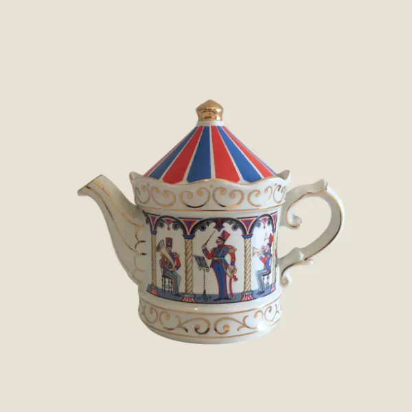 Vintage Ceramic Teapot – Sadler Staffordshire “Edwardian Band Stand” (1950s) Made in England