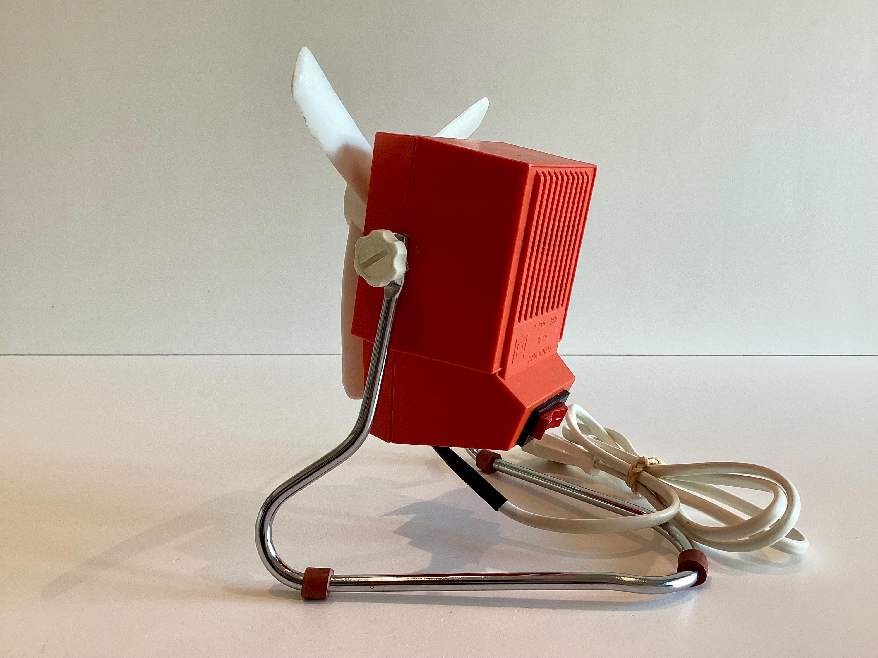 Vintage Fan Italian Orange Desk Ventilator 1980s Design — photo 7 of 9