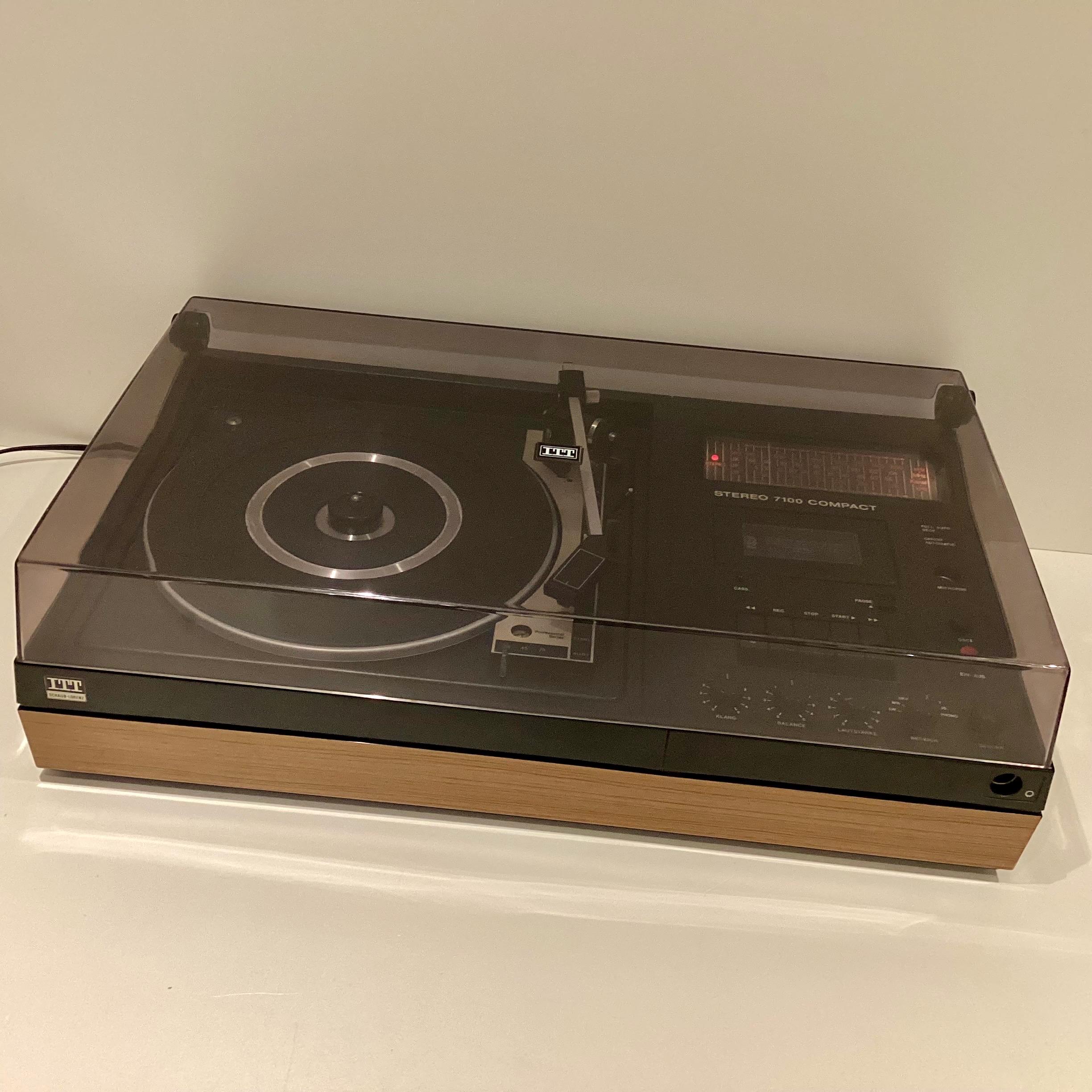 Vintage Stereo ITT Schaul Lorenz 7100 (1970s) Germany, Radio Turntable Cassette, Working — photo 3 of 11