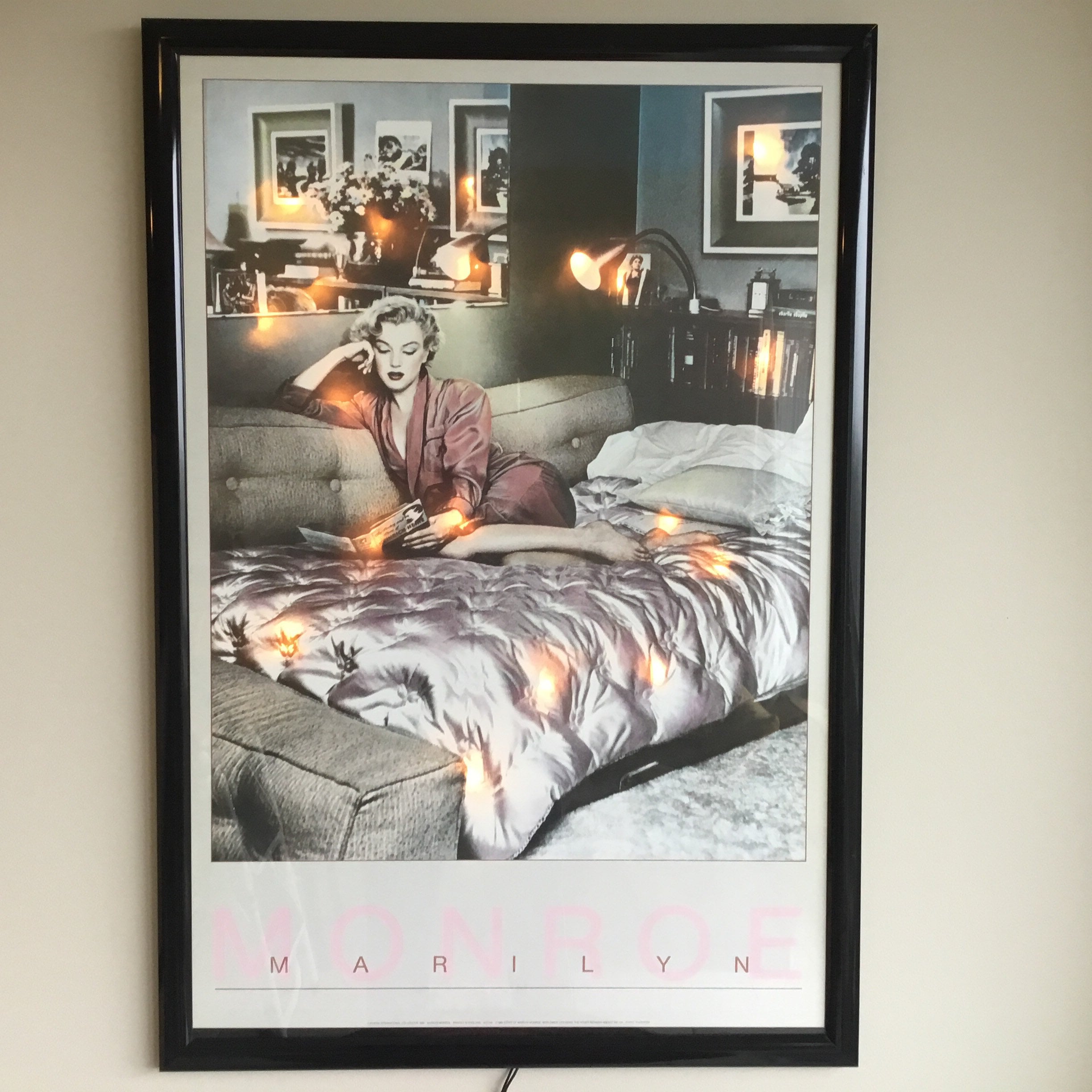 Vintage Art Marilyn Monroe (1990) Rare Illuminated Print Made in England — photo 3 of 11