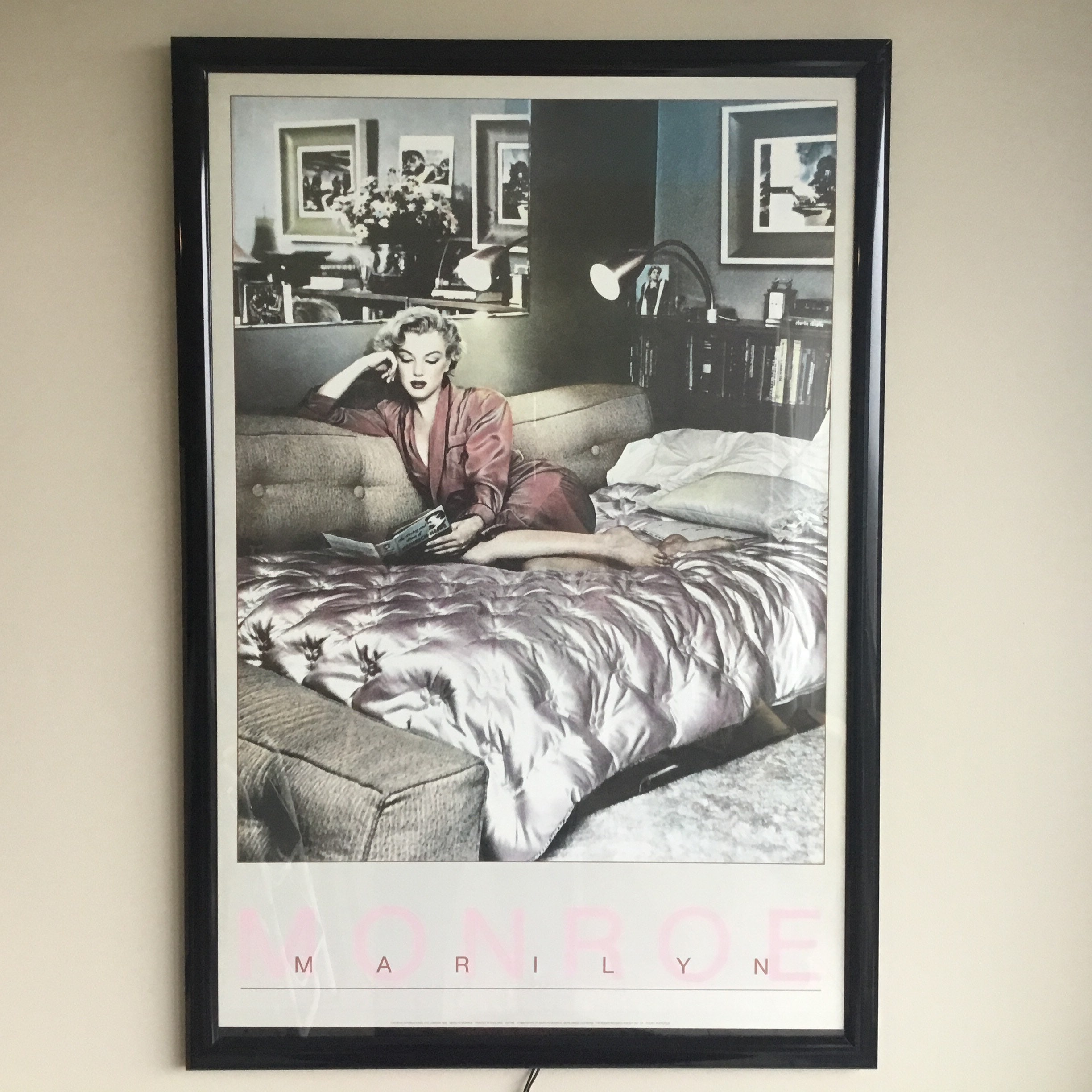 Vintage Art Marilyn Monroe (1990) Rare Illuminated Print Made in England — photo 4 of 11