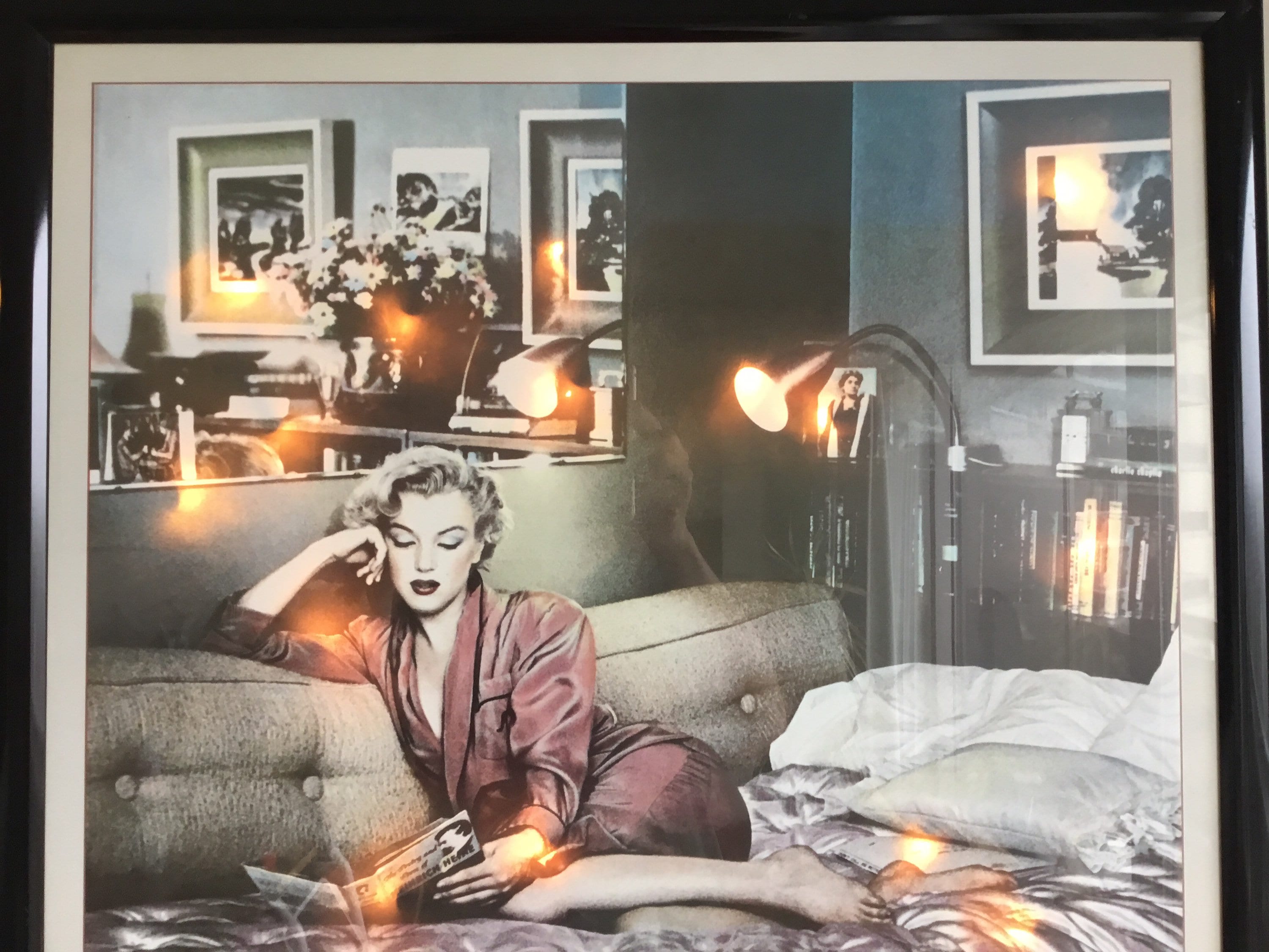 Vintage Art Marilyn Monroe (1990) Rare Illuminated Print Made in England — photo 5 of 11