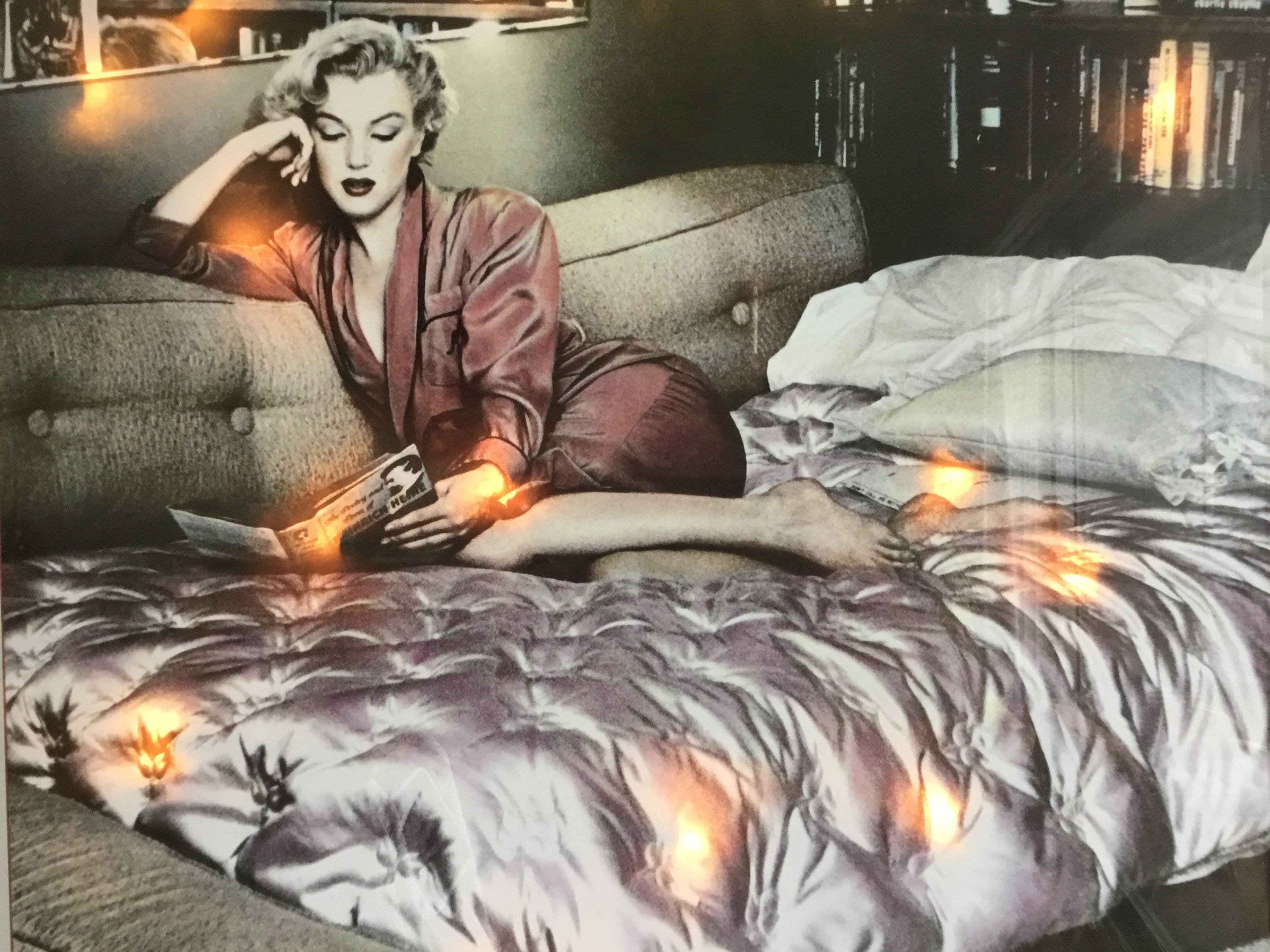Vintage Art Marilyn Monroe (1990) Rare Illuminated Print Made in England — photo 7 of 11