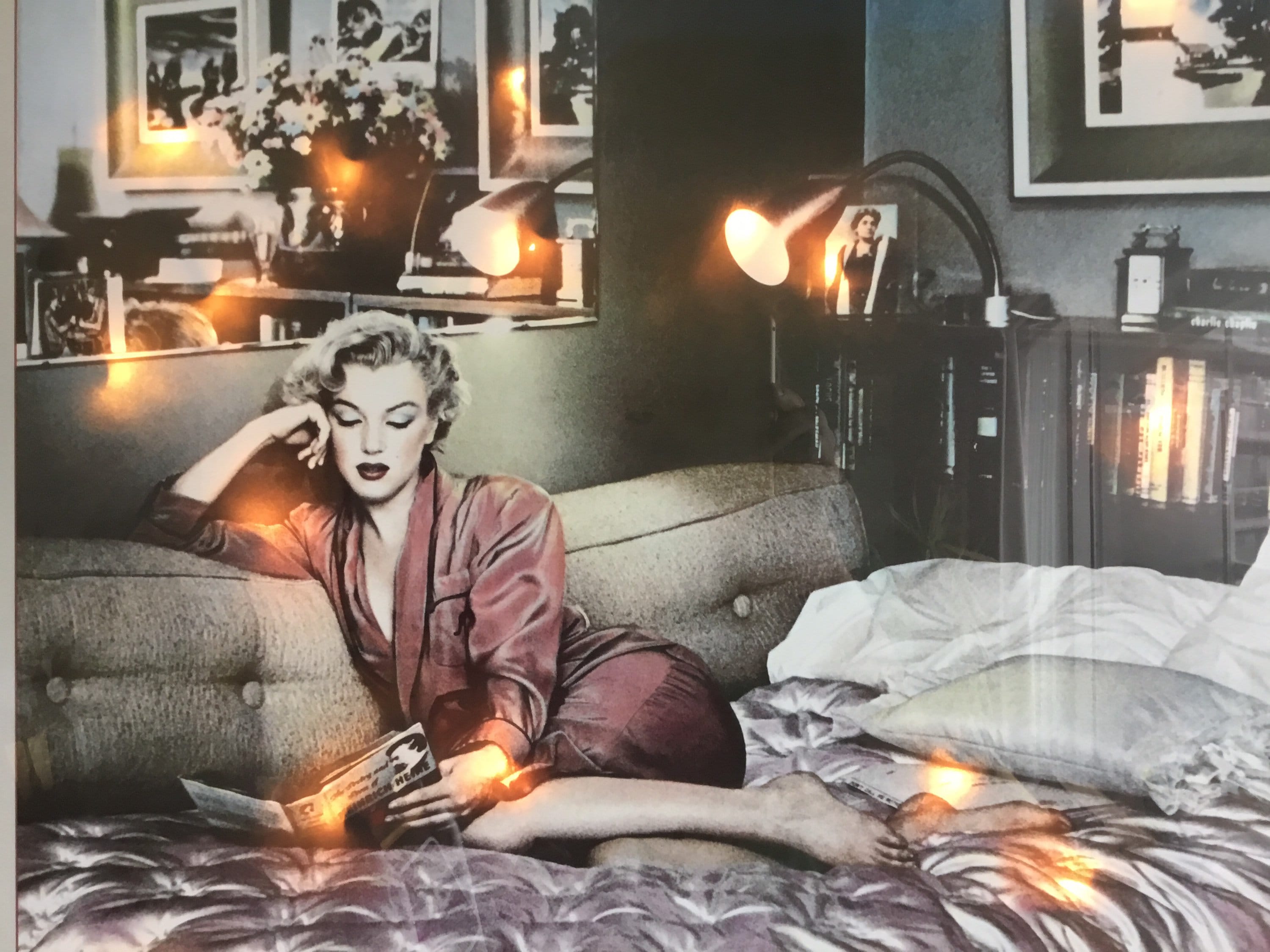 Vintage Art Marilyn Monroe (1990) Rare Illuminated Print Made in England — photo 9 of 11