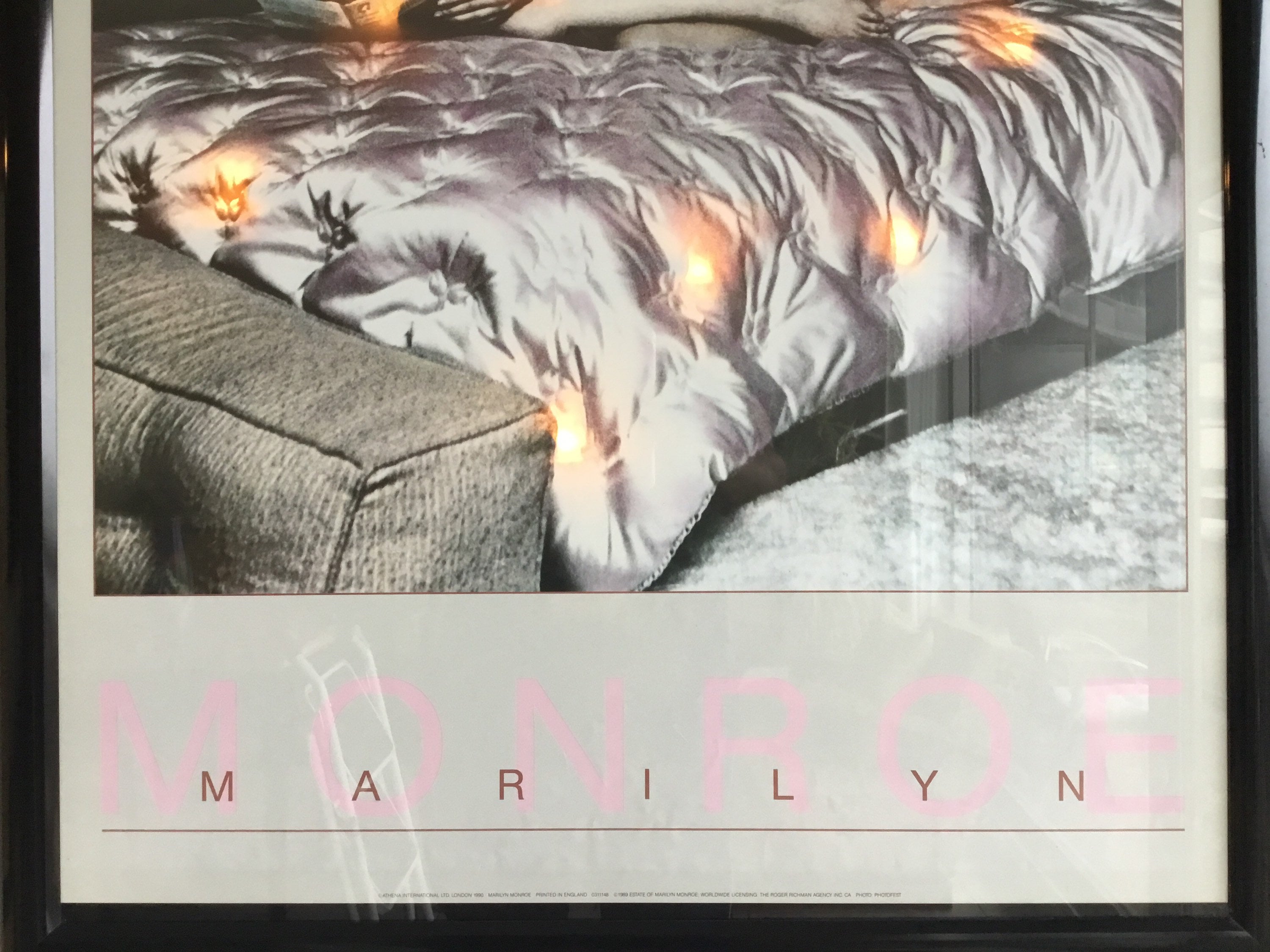 Vintage Art Marilyn Monroe (1990) Rare Illuminated Print Made in England — photo 10 of 11