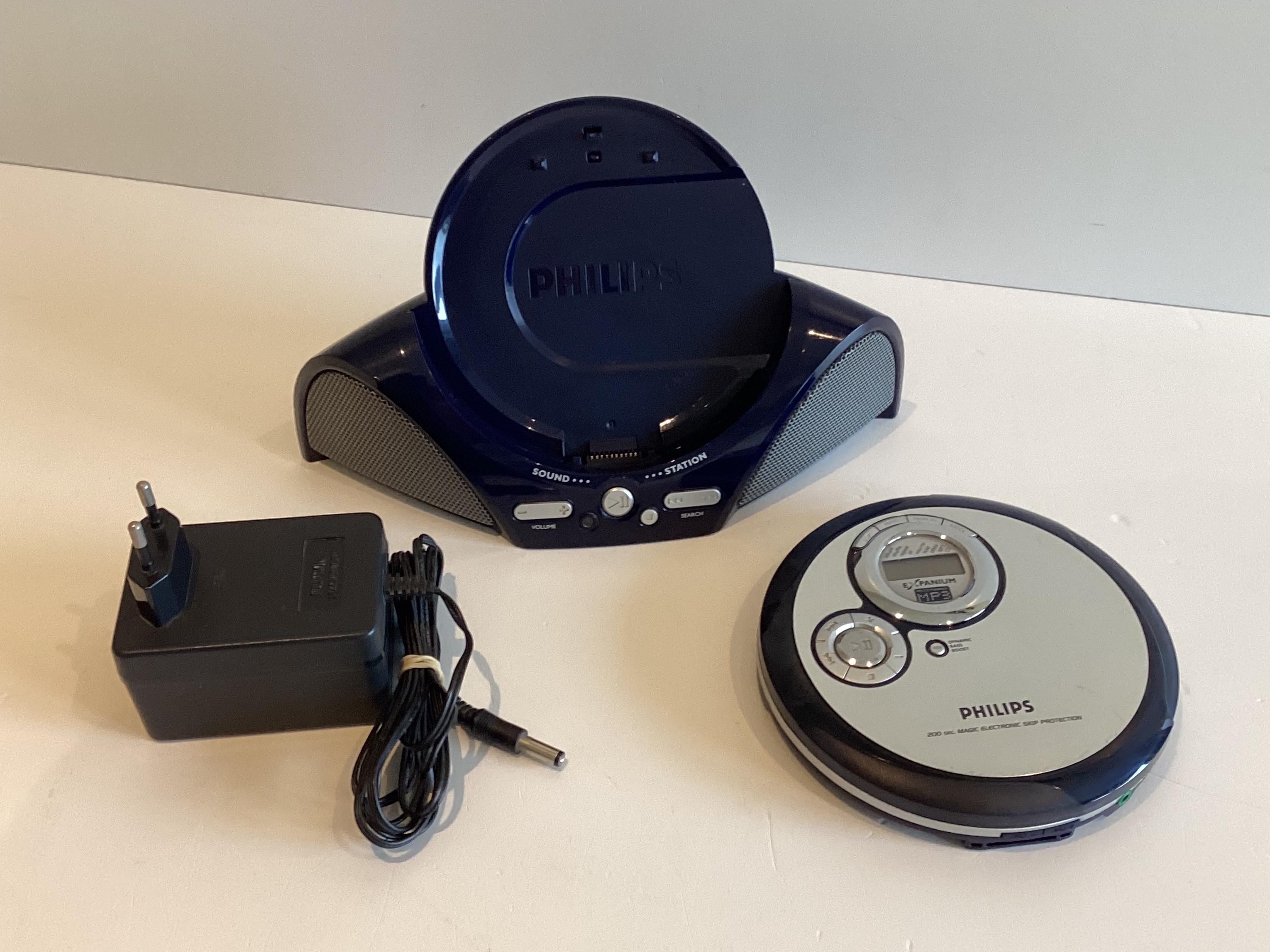 Vintage Boombox Philips Expanium EXP3373 MP3 CD Player Sound Station Base AY3870 Portable Working — photo 11 of 11