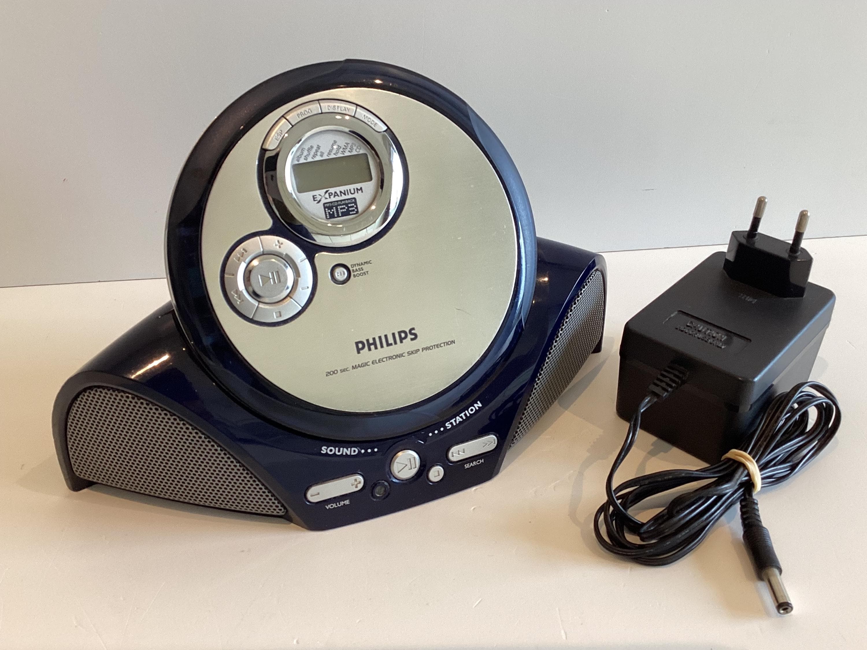 Vintage Boombox Philips Expanium EXP3373 MP3 CD Player Sound Station Base AY3870 Portable Working — photo 9 of 11