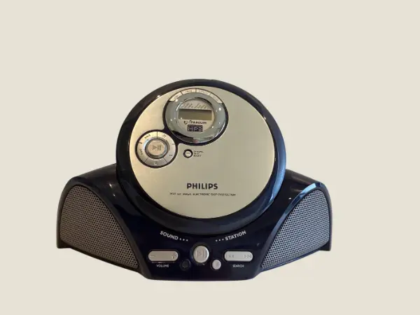 Vintage Boombox Philips Expanium EXP3373 MP3 CD Player Sound Station Base AY3870 Portable Working