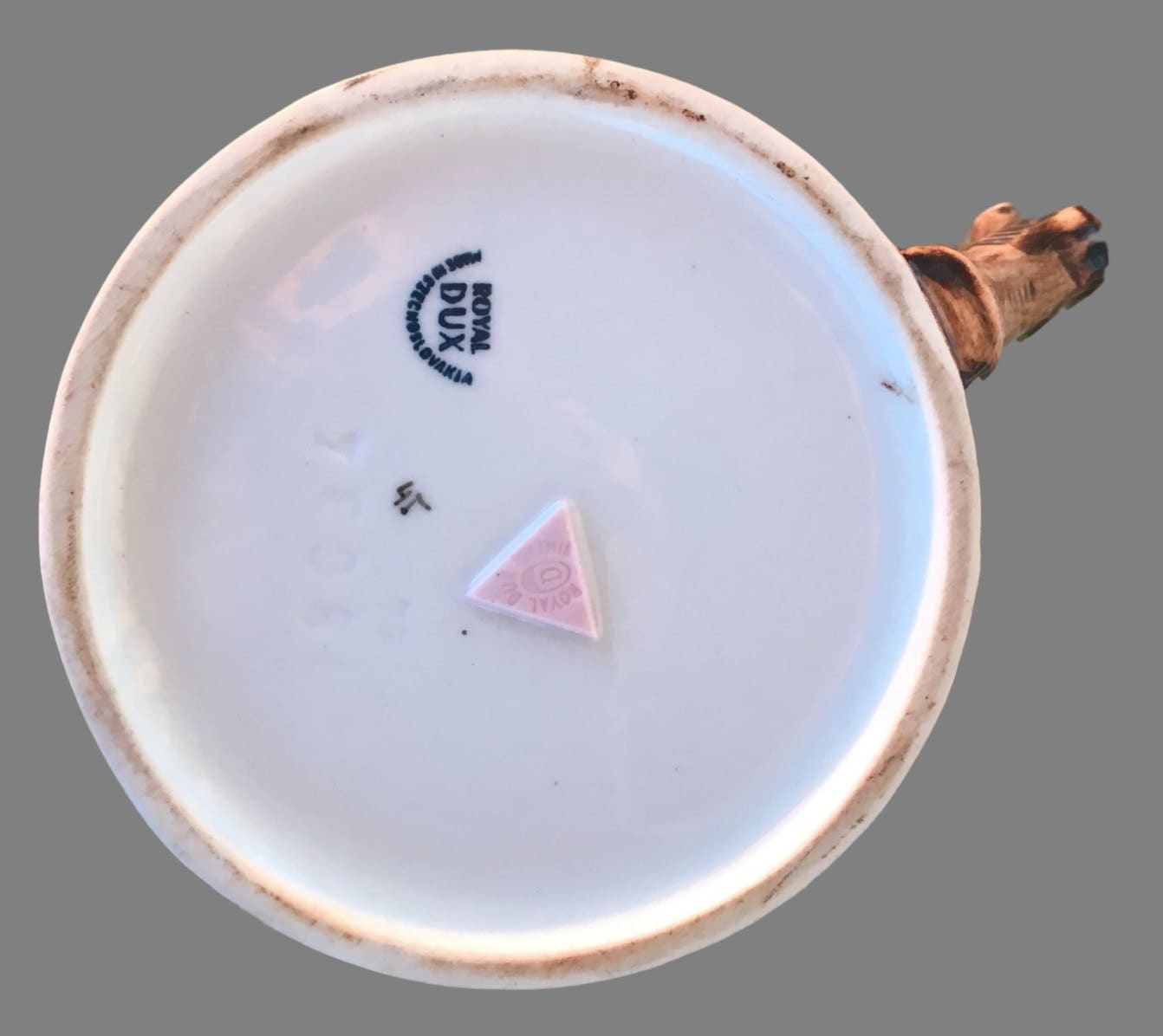 Vintage Porcelain Figurine | Royal Dux Hunting Scene, 1920s Czechoslovakia Pink Triangle Mark — photo 6 of 6