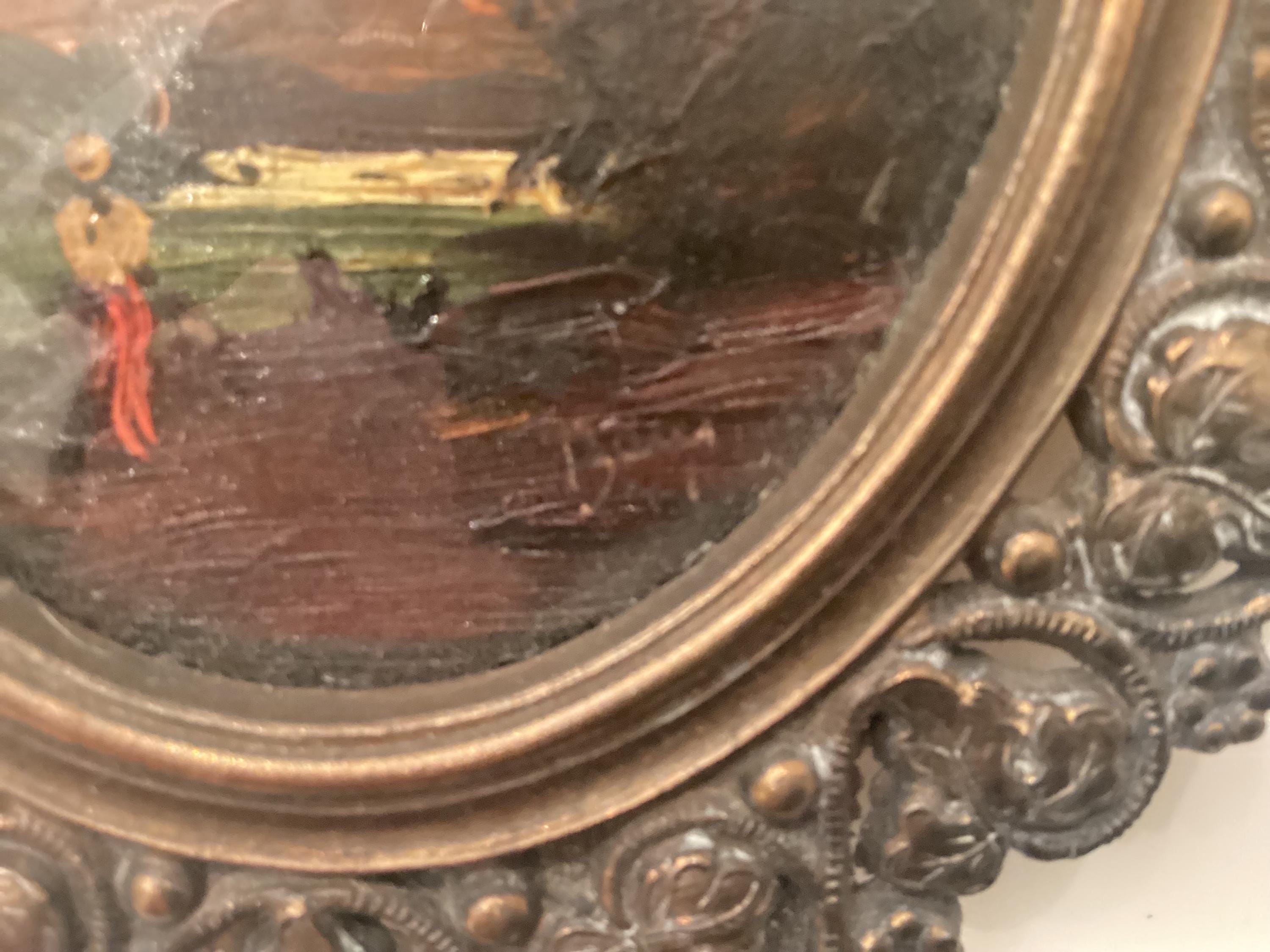 Antique Miniature Paintings | Eduard Robert Bary 1800s German Artist, Pair of Oval Landscapes — photo 7 of 8