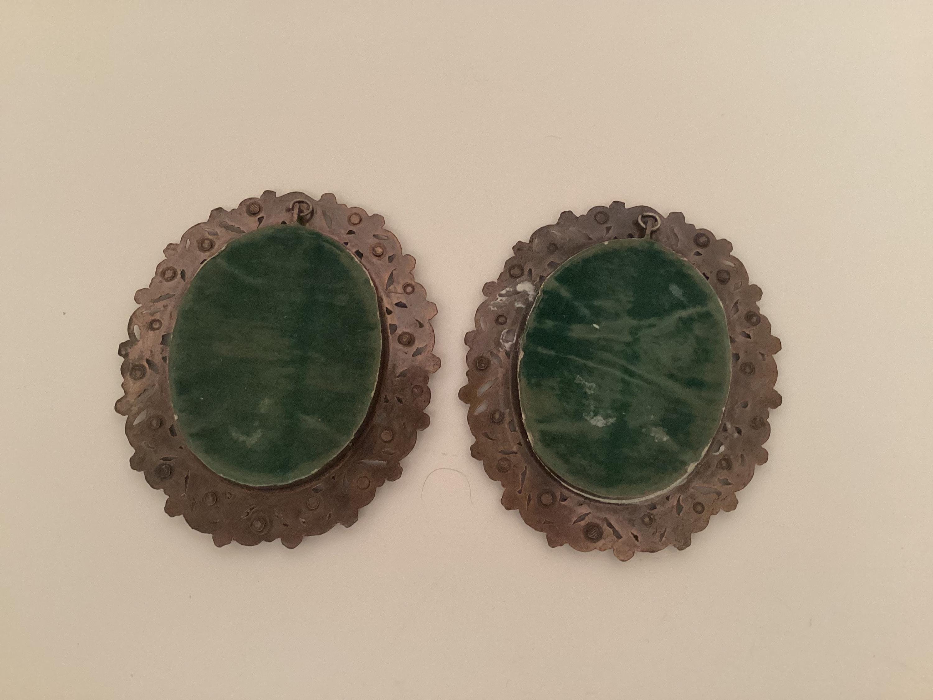 Antique Miniature Paintings | Eduard Robert Bary 1800s German Artist, Pair of Oval Landscapes — photo 8 of 8