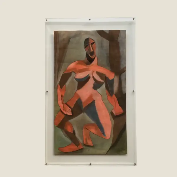 Art Painting Mike Bidlo Reproduction – The Dryad (After Picasso), 1980s Hand Painted