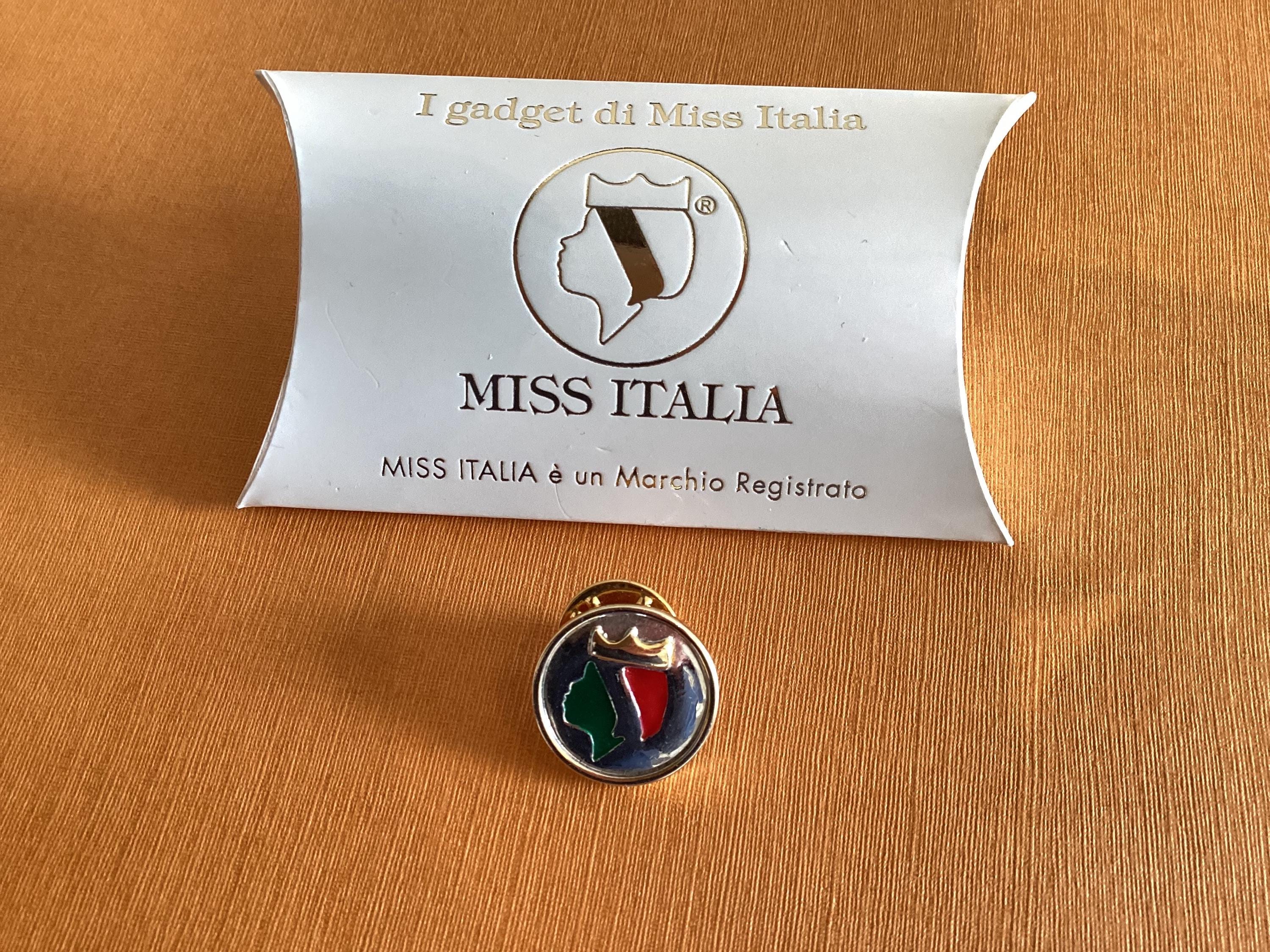 Vintage Pin | Official Miss Italia 1995 Diego Casella-Pc-1954 Rhodium Brooch 24k Gold & 1000 — photo 2 of 11