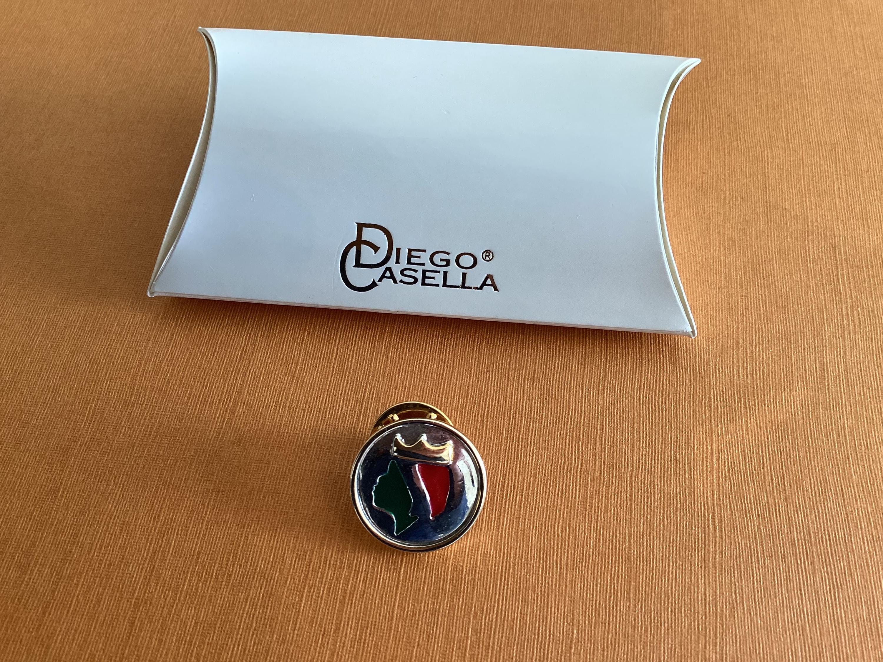 Vintage Pin | Official Miss Italia 1995 Diego Casella-Pc-1954 Rhodium Brooch 24k Gold & 1000 — photo 10 of 11