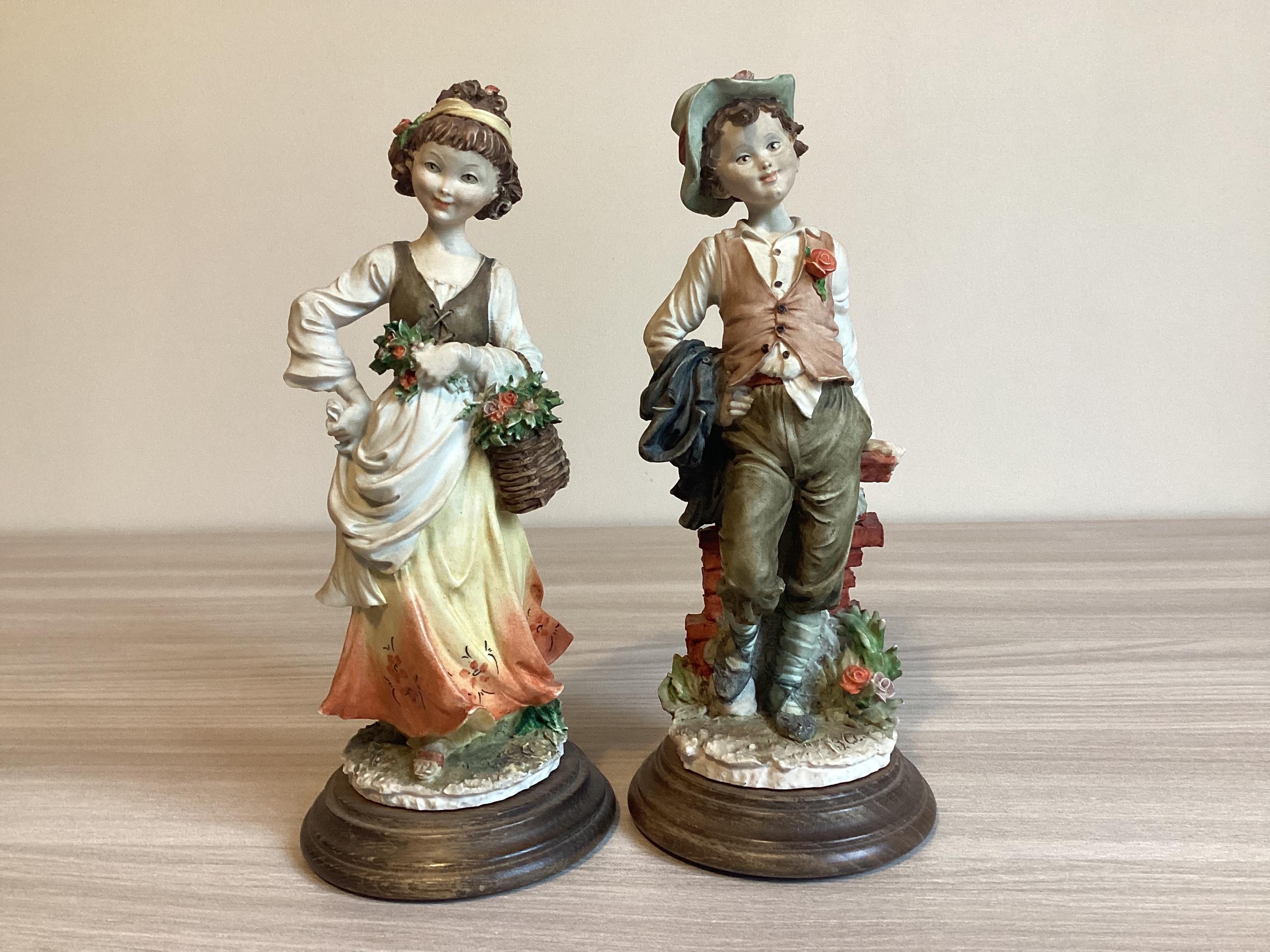Porcelain Figurine (1970s) Pair Of Capodimonte Statuettes, Giuseppe Armani Florence Made In Italy — photo 3 of 8