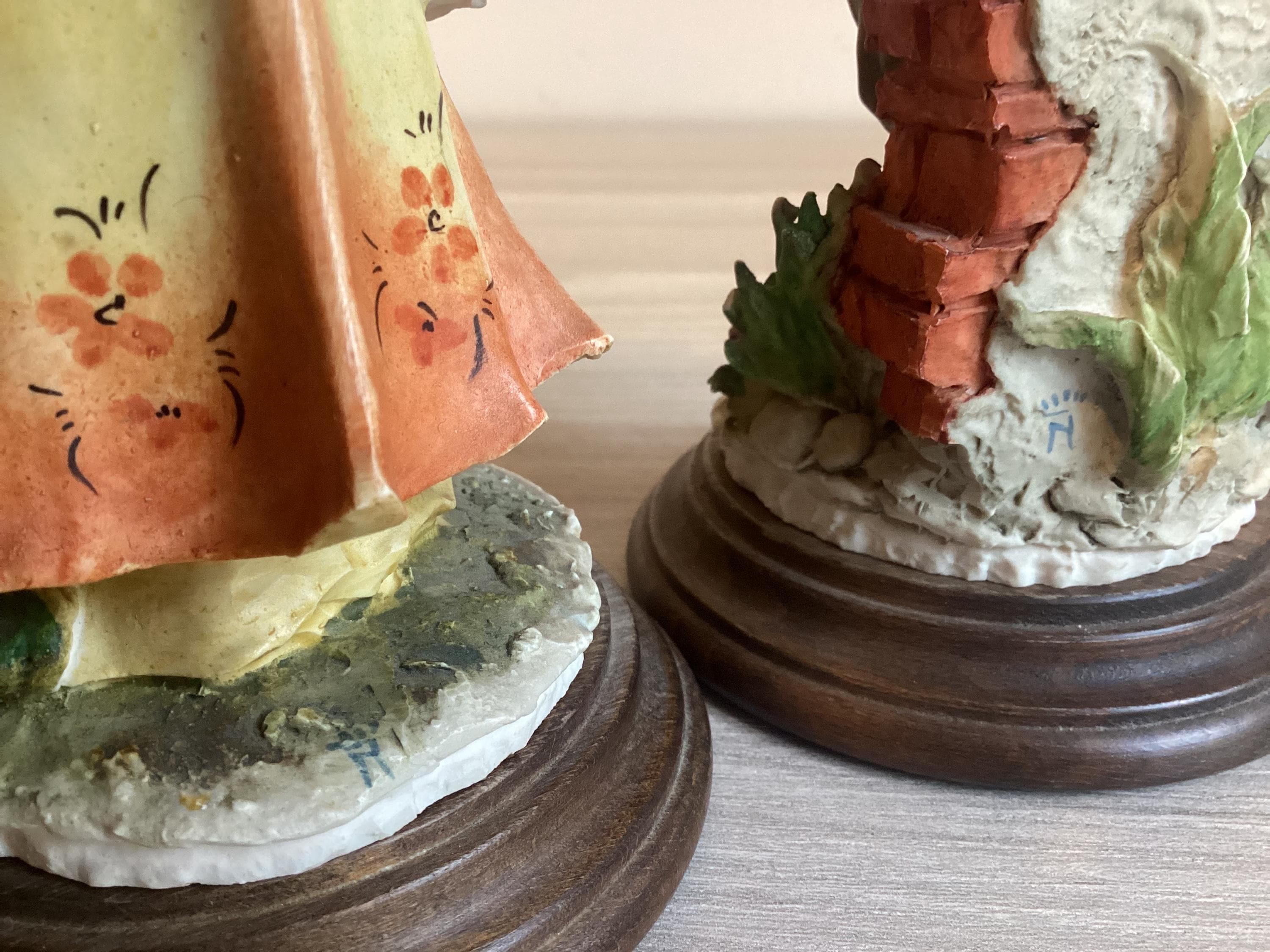 Porcelain Figurine (1970s) Pair Of Capodimonte Statuettes, Giuseppe Armani Florence Made In Italy — photo 8 of 8