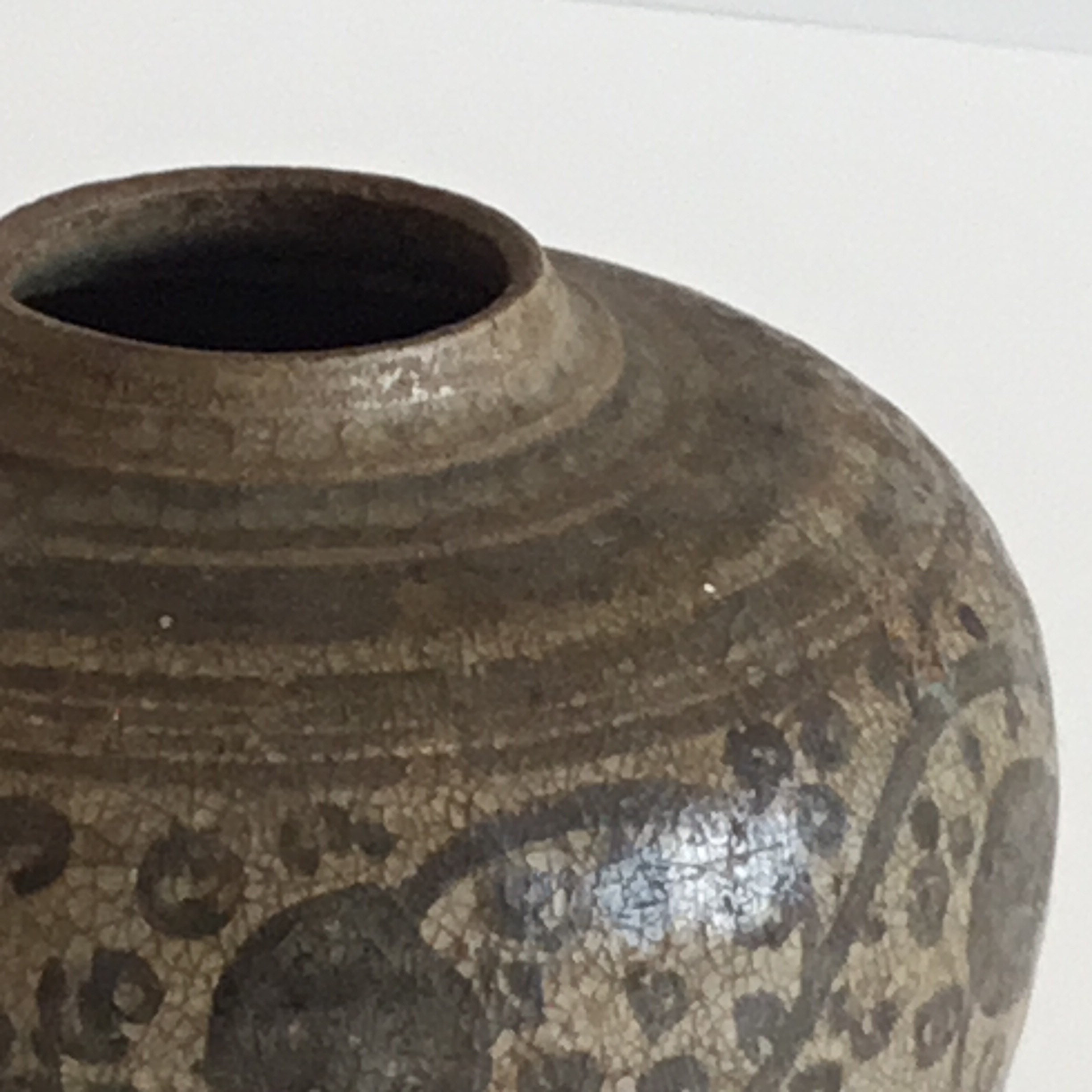 Vintage Collectible Rare Vase (15th Century) Thai Kalong Ware – Northern Thailand Pottery — photo 8 of 11
