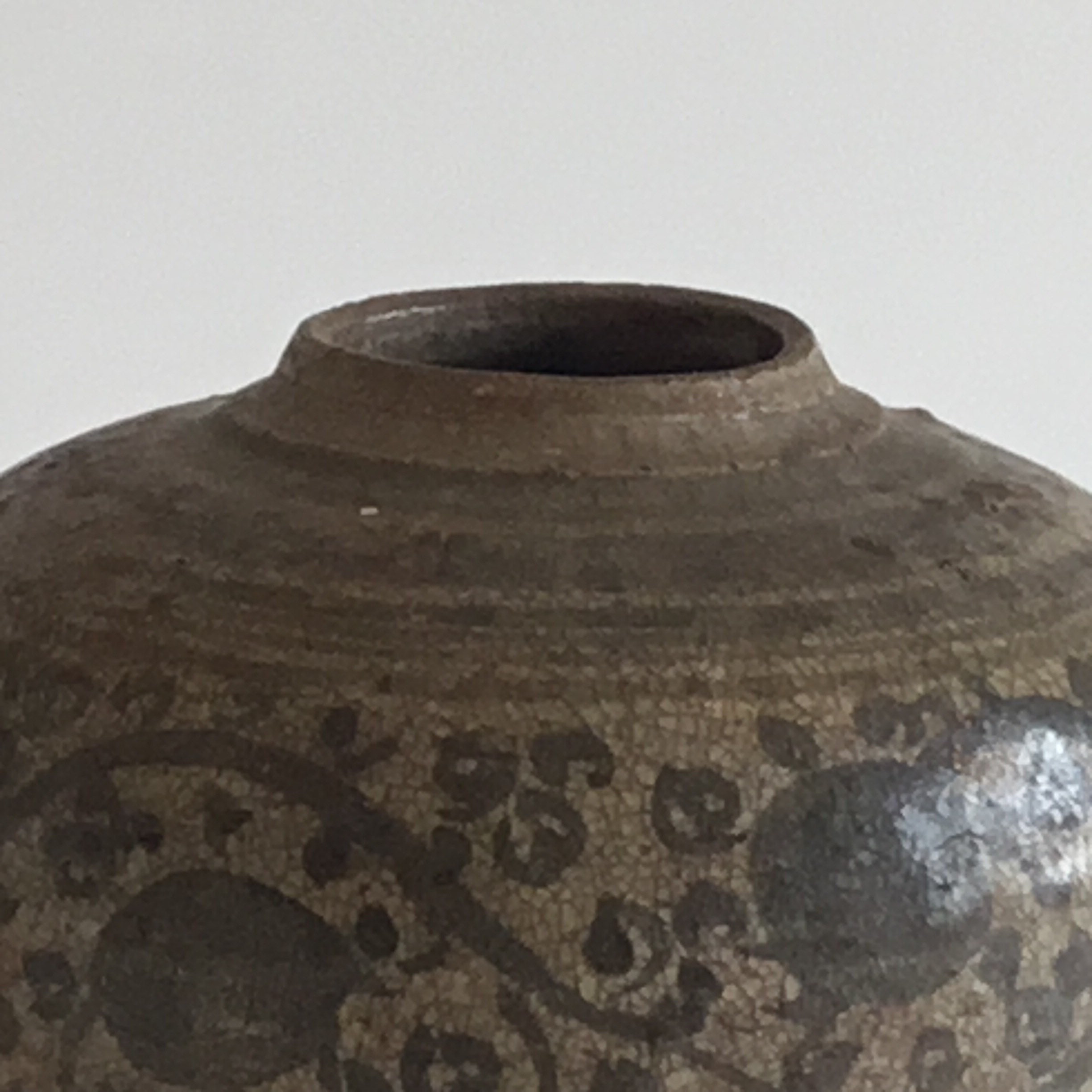 Vintage Collectible Rare Vase (15th Century) Thai Kalong Ware – Northern Thailand Pottery — photo 10 of 11