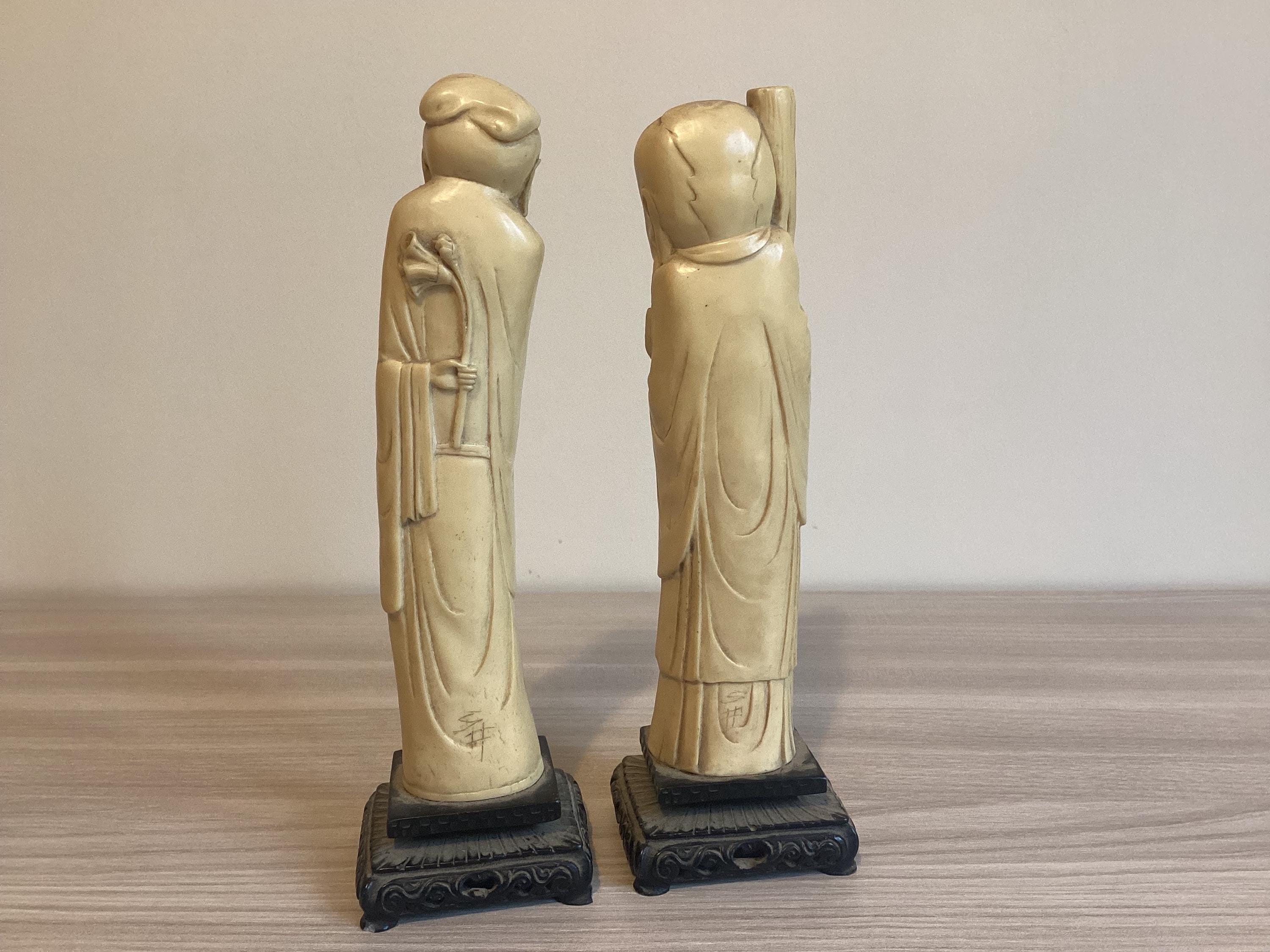 Vintage Sculpture | 1950s Ivory Solid Resin Statue Made In China — photo 5 of 9