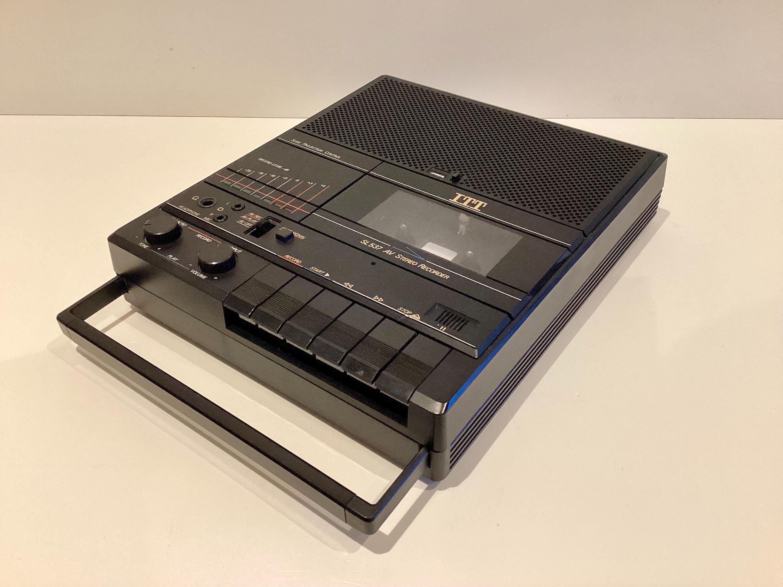 Vintage Cassette Recorder ITT Nokia SL 537 A (1980s), Stereo Portable, Slide Projector Control, Working — photo 2 of 10
