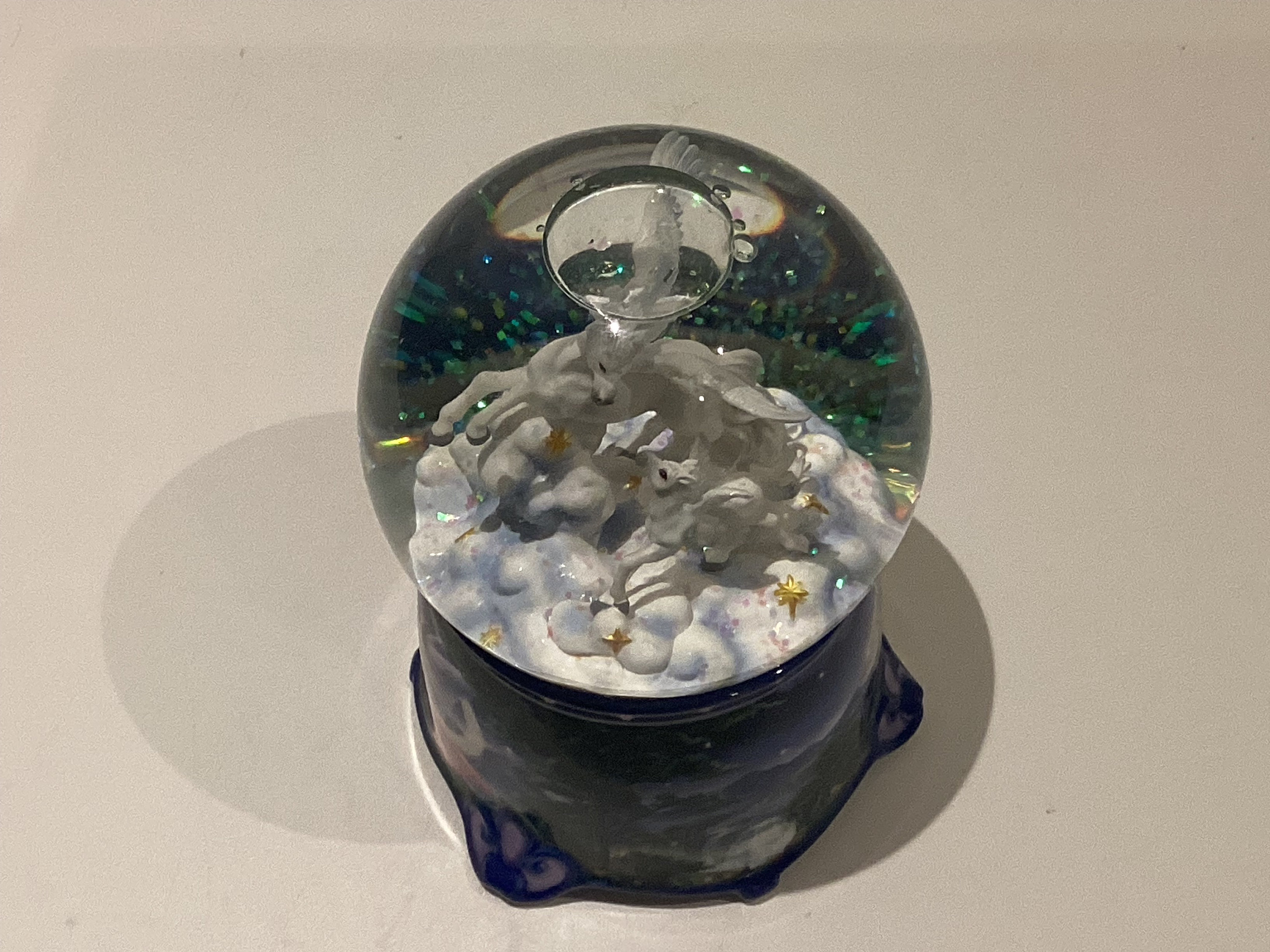 Vintage Musical Sphere | Rotating Pegasus Glass Globe, "Magic Flute" Melody Working — photo 6 of 10