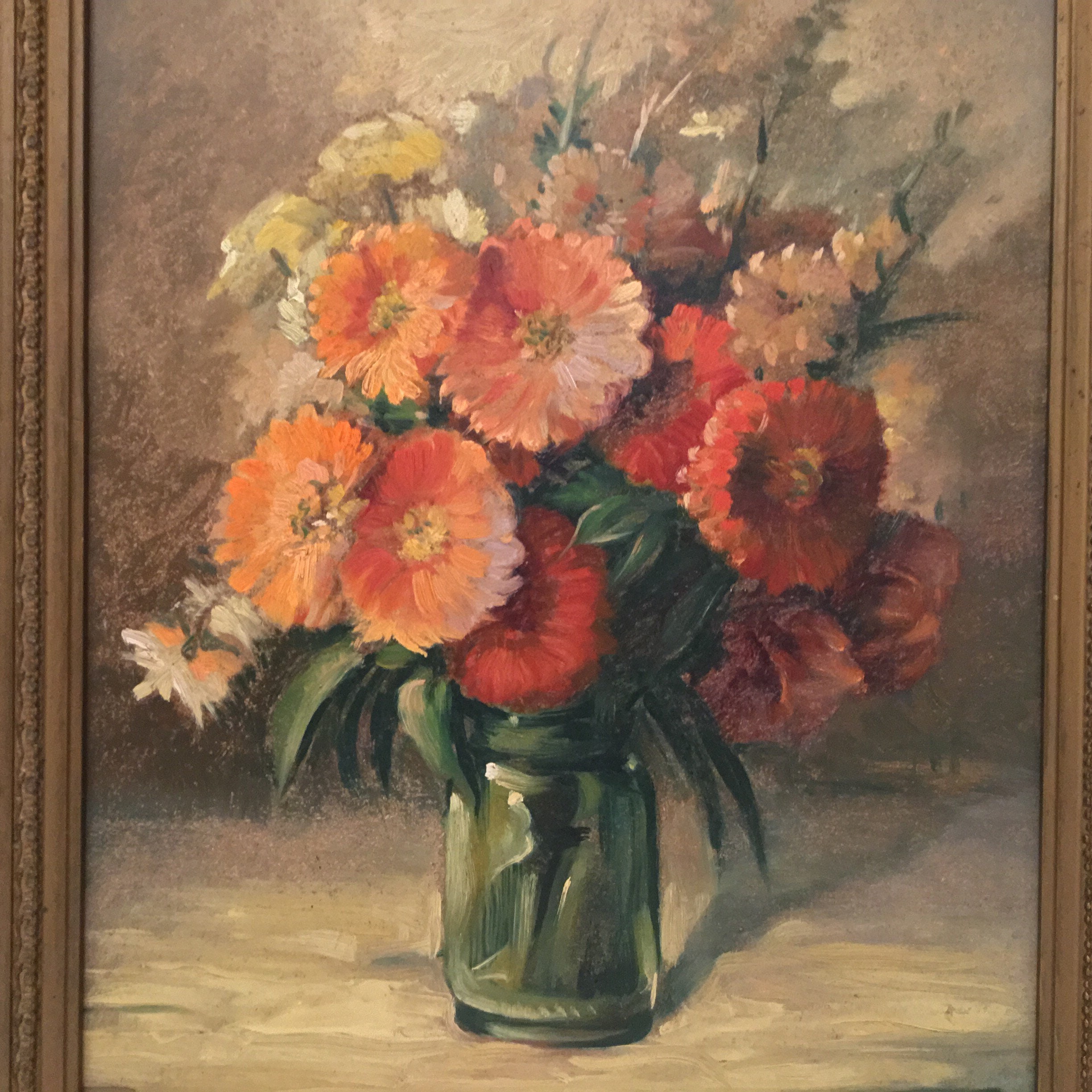 Vintage Painting – Mixed Floral Composition (1960s) Robert Lombaert — photo 4 of 9