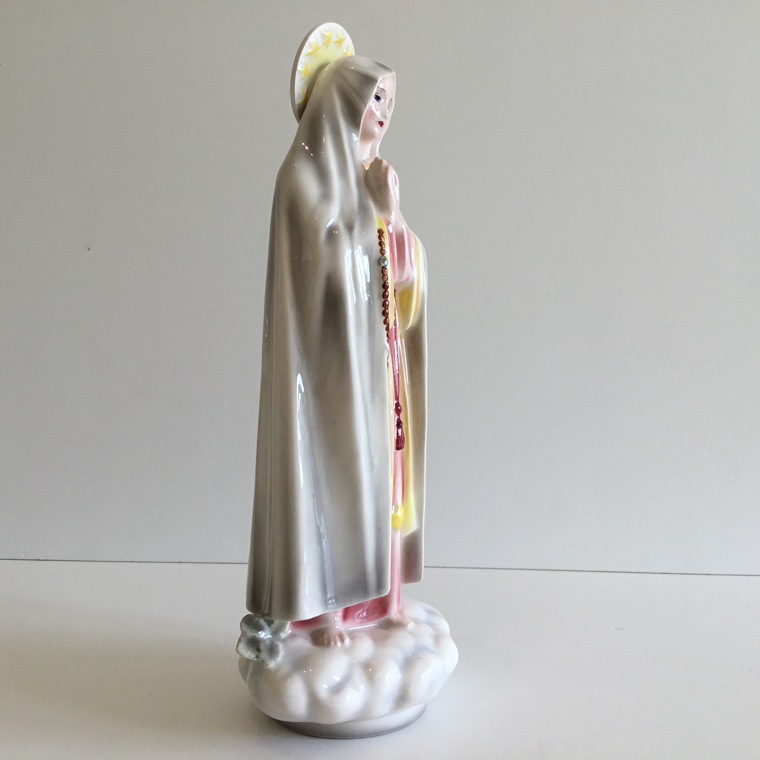 Vintage Porcelain Figurine | Keramos Wien Austria 1920s, Saint Mary Hand Painted Collectible — photo 4 of 9