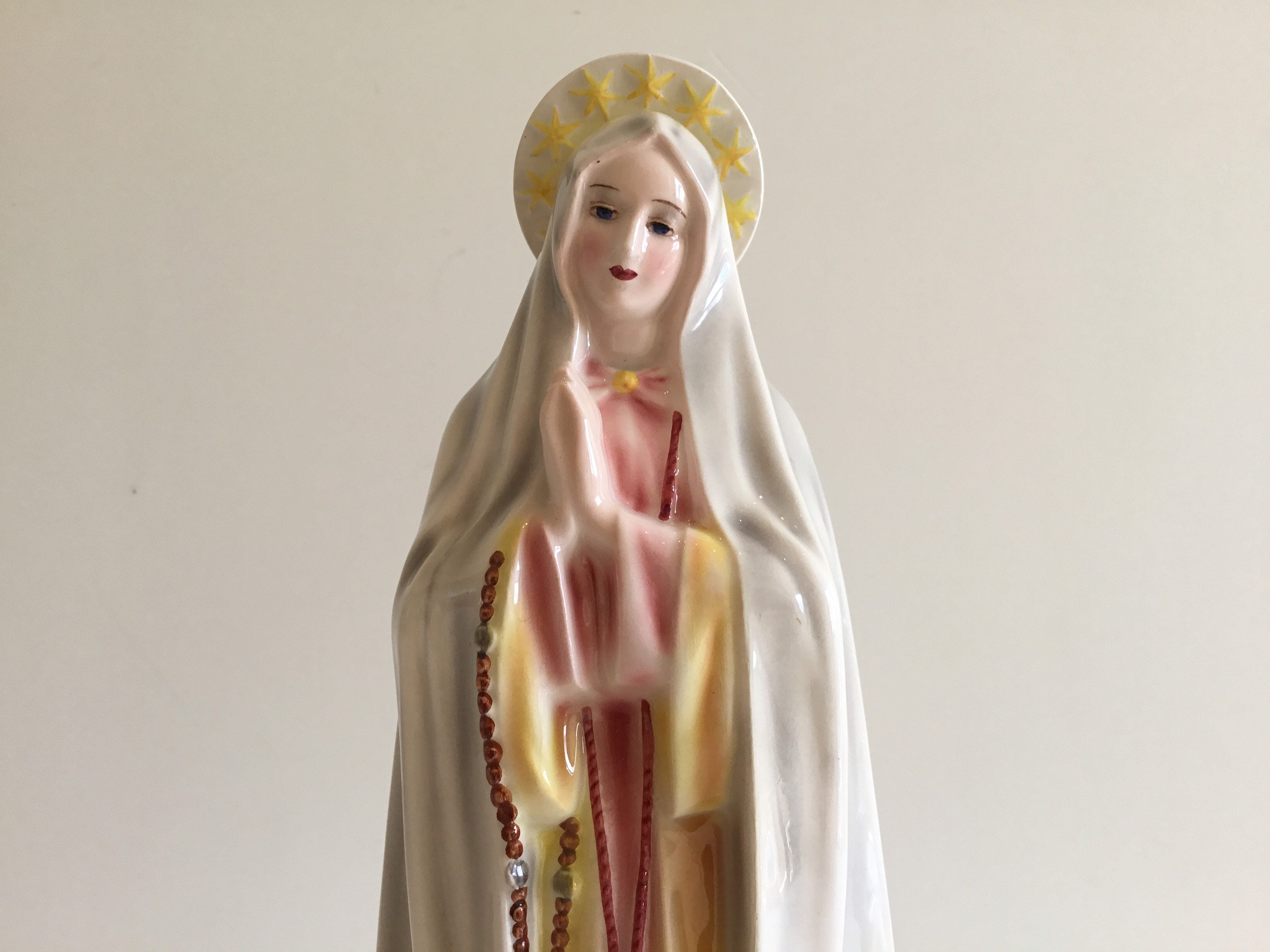 Vintage Porcelain Figurine | Keramos Wien Austria 1920s, Saint Mary Hand Painted Collectible — photo 7 of 9