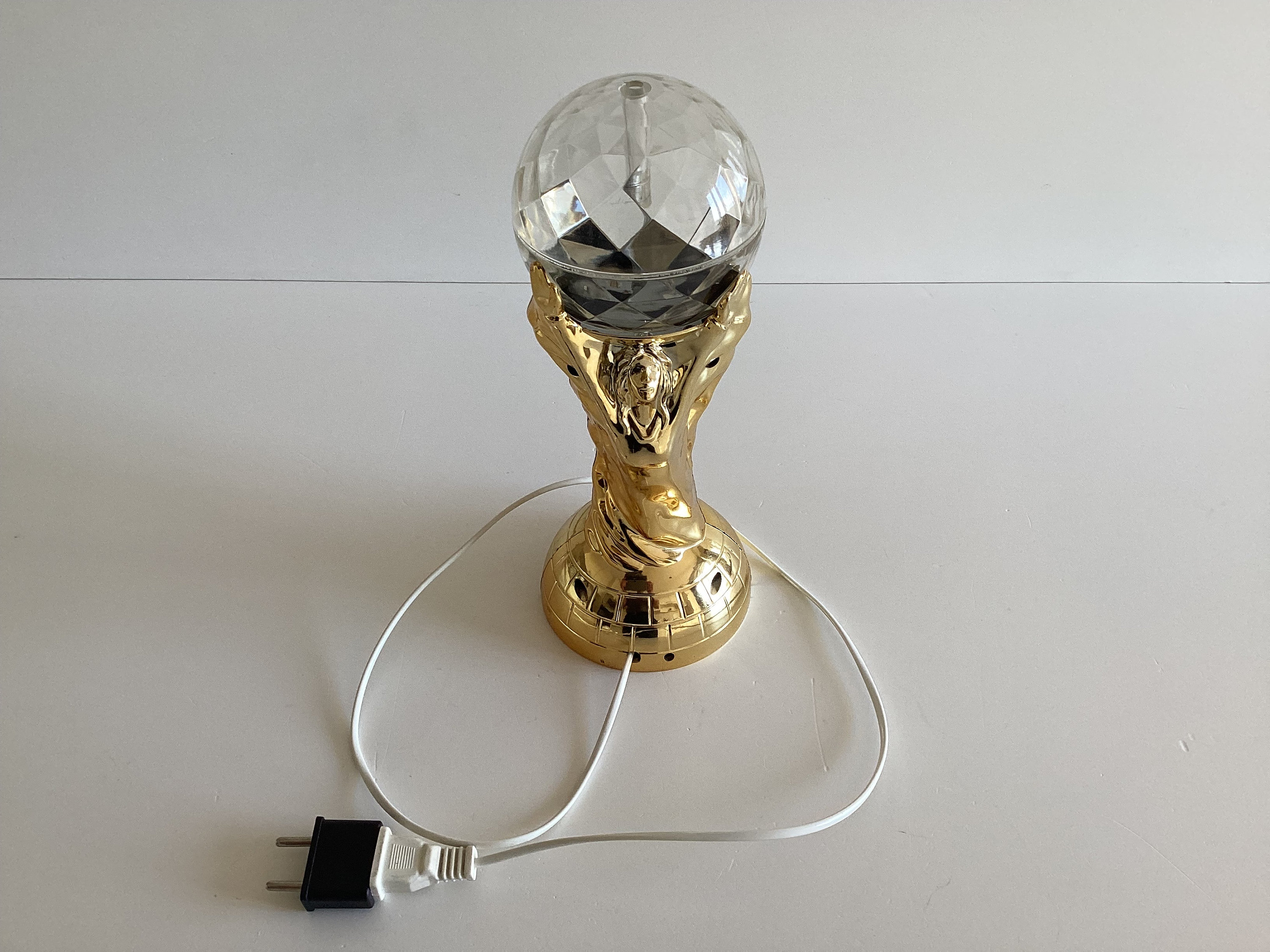 Vintage Psychedelic Lamp | 1970s Italian World Cup Design, Rotating Prism Light Effect — photo 5 of 7