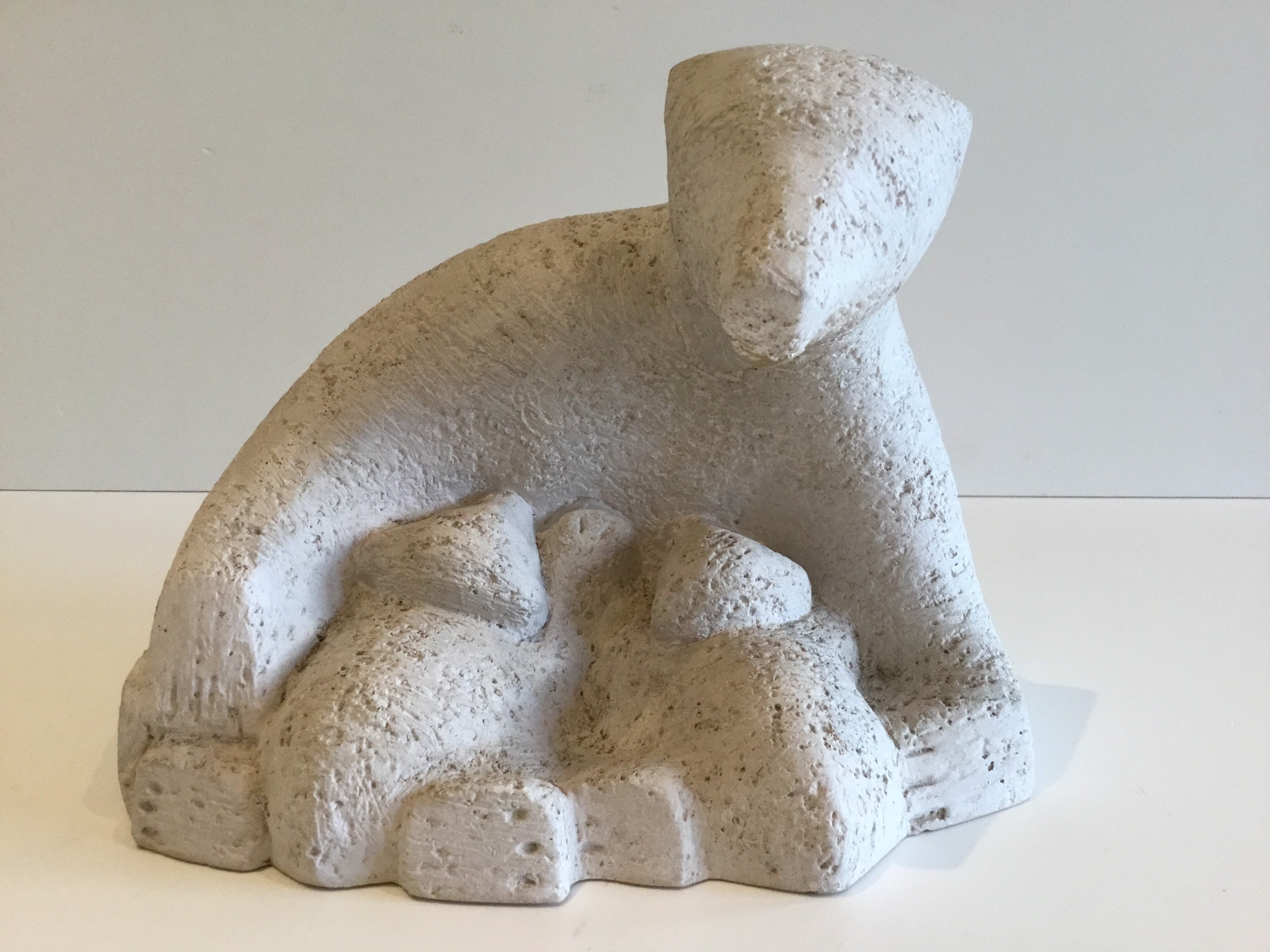 Vintage  Sculpture – Signed L. Wallemack (1970s) French Art Figurine — photo 4 of 10