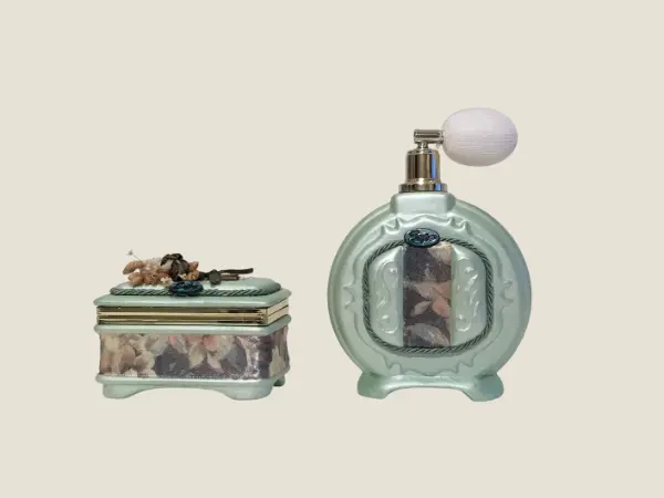 Vintage Capodimonte Box And Perfume Holder | 1950s Made In Italy