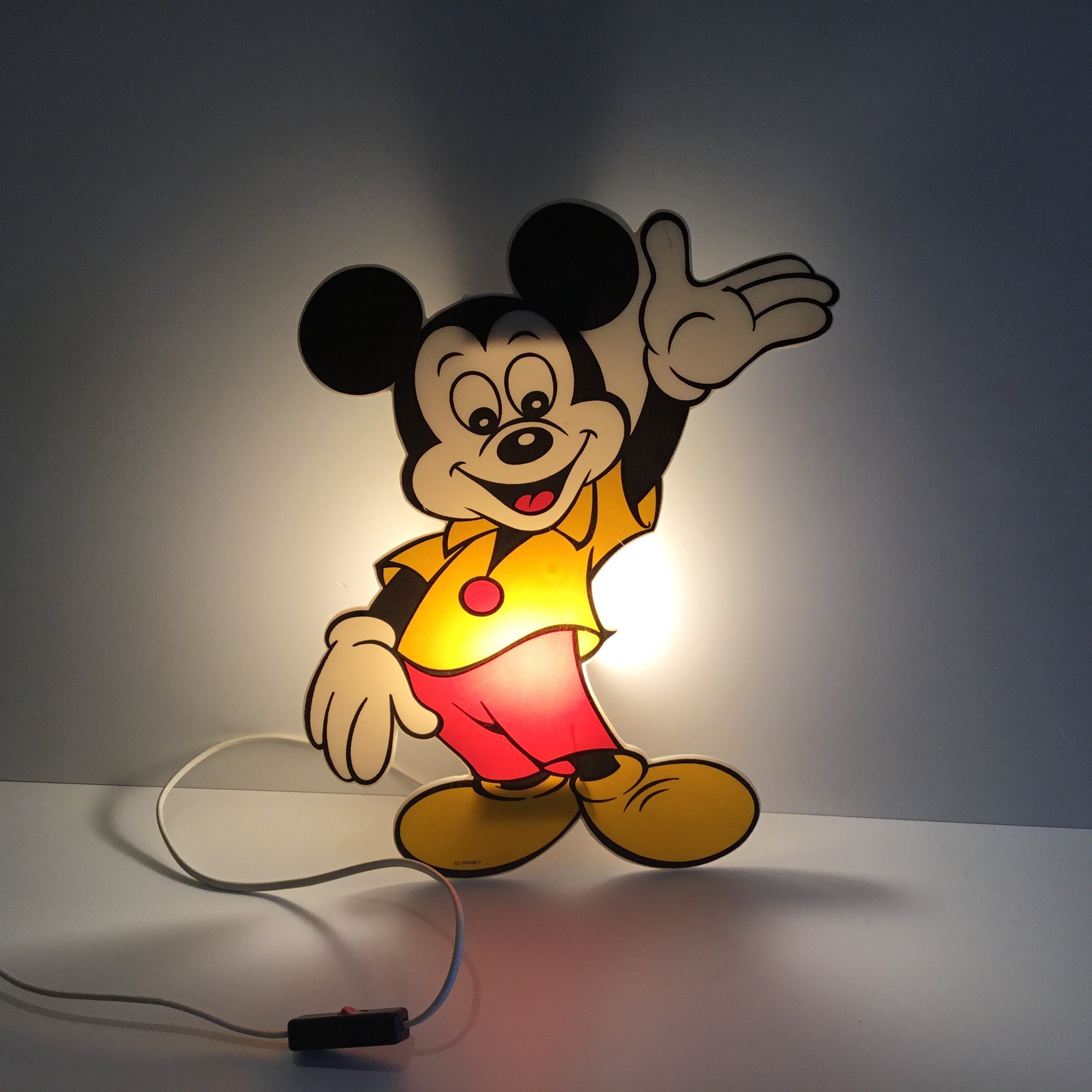 Mickey Mouse Wall Lamp - PVC (1970s) Walt Disney — photo 2 of 11