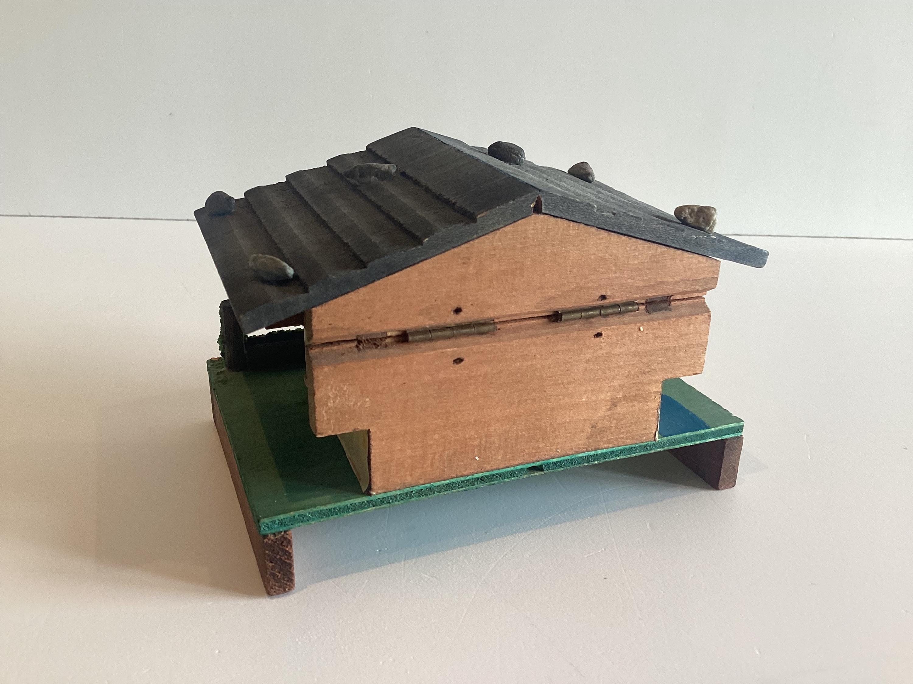 Vintage Music Box (1950s) Working Windmill Swiss Movement Collectible Chalet — photo 8 of 9