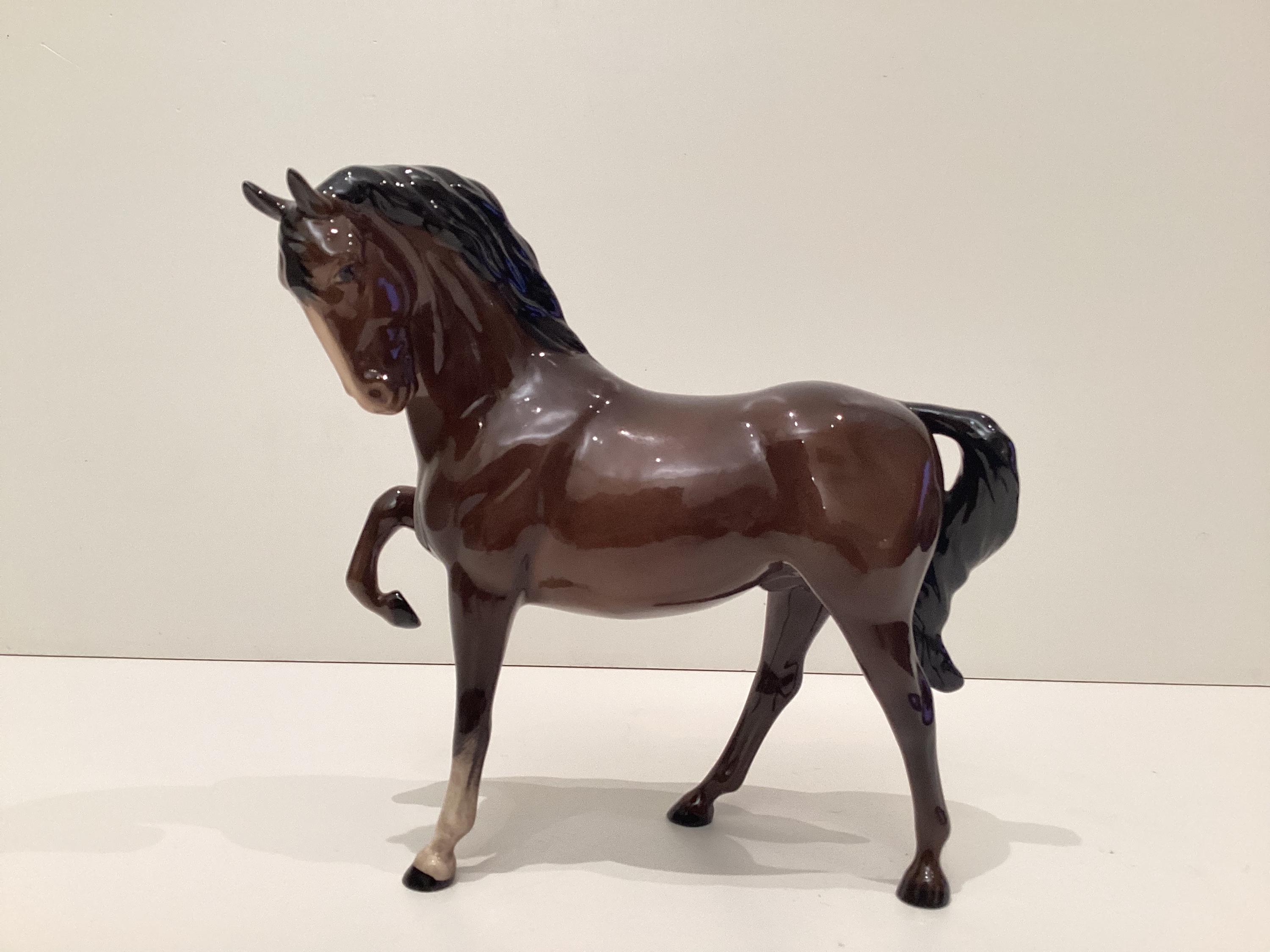 Vintage Porcelain Horse | Royal Doulton 1950s English Figurine, Hand Painted Statue — photo 2 of 9