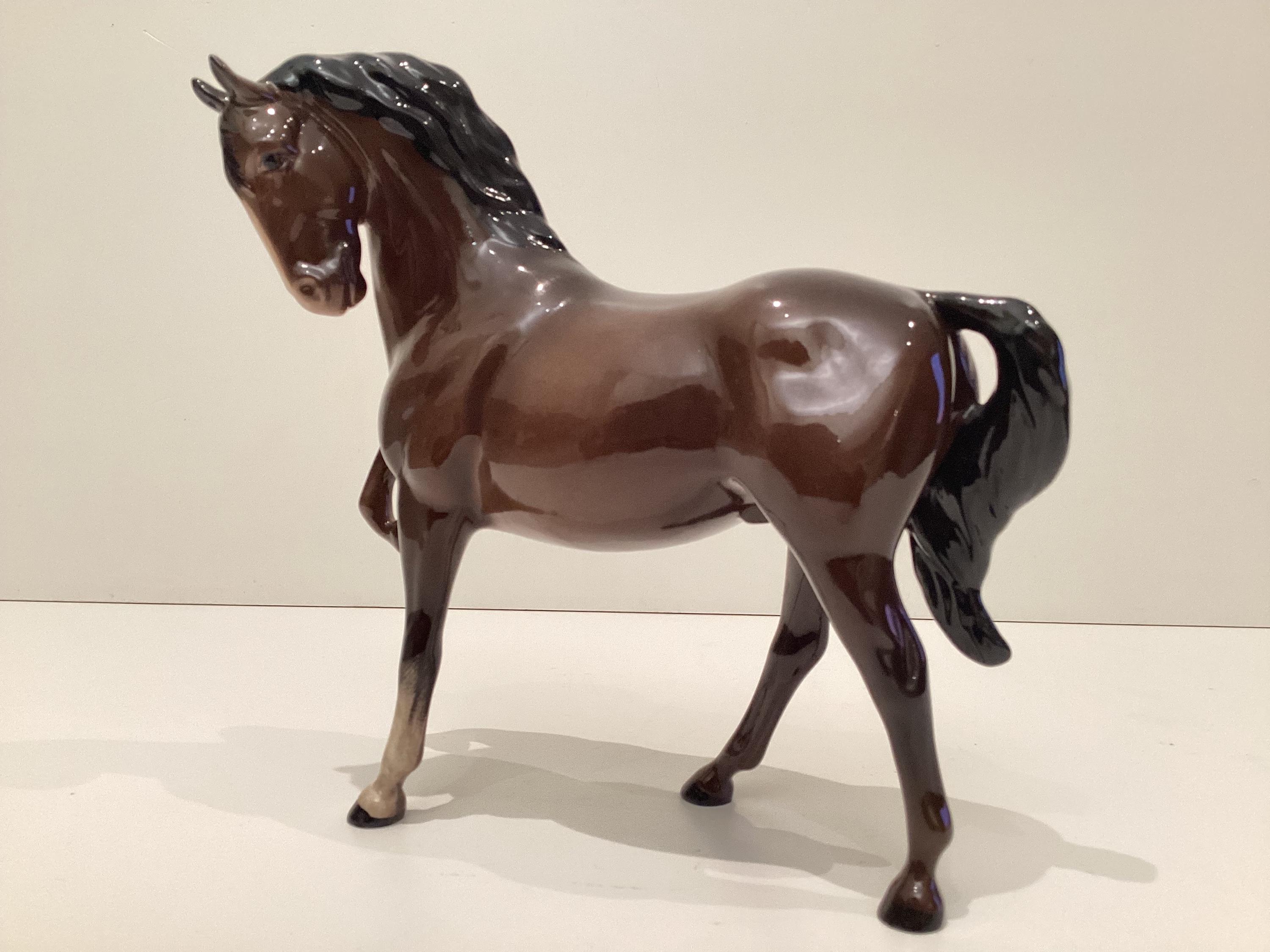 Vintage Porcelain Horse | Royal Doulton 1950s English Figurine, Hand Painted Statue — photo 8 of 9