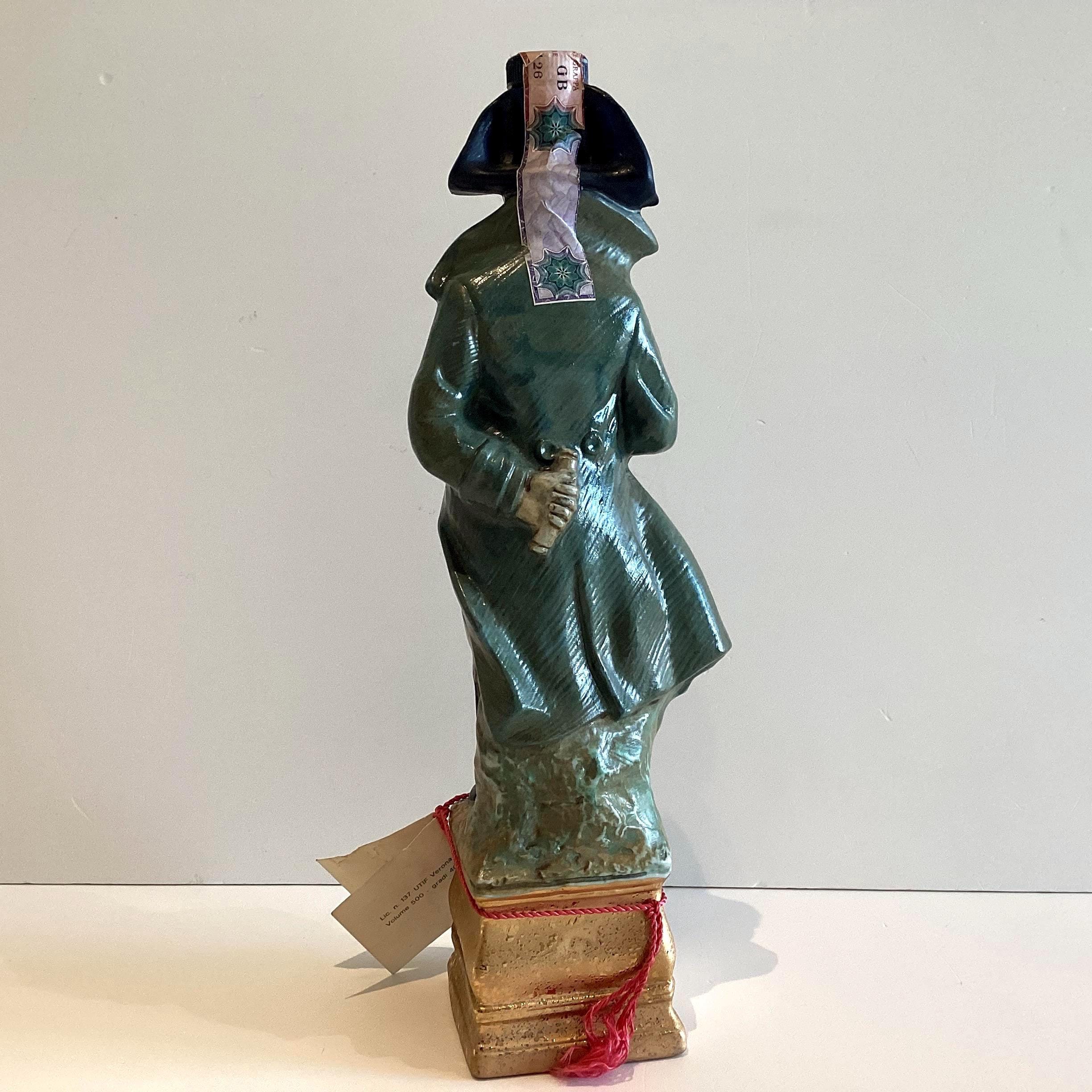 Vintage ARFE Napoleon Decanter | 1960s-70s Italian Ceramic Grappa Bottle, Sealed  (RESERVED) — photo 6 of 11
