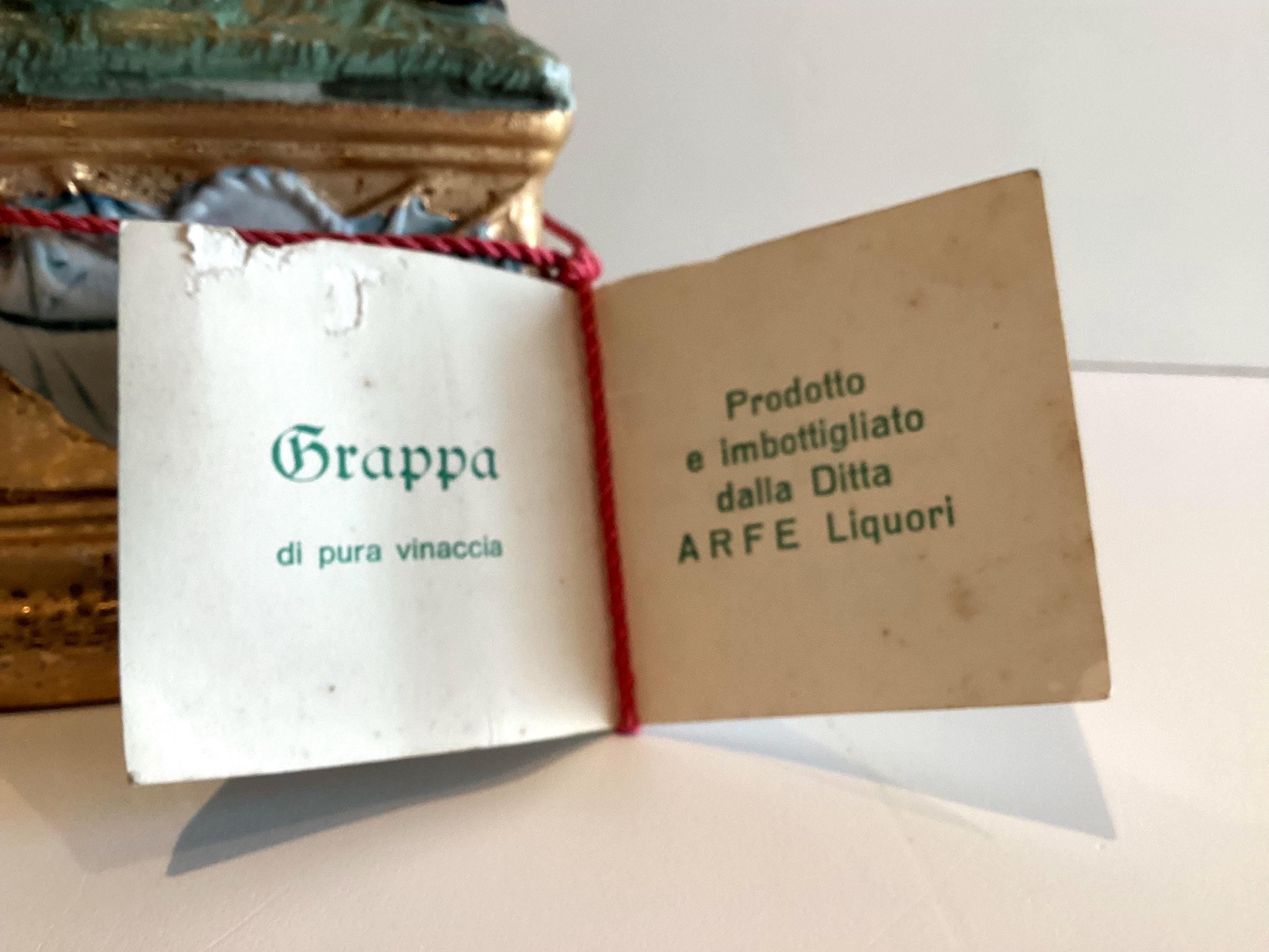 Vintage ARFE Napoleon Decanter | 1960s-70s Italian Ceramic Grappa Bottle, Sealed  (RESERVED) — photo 9 of 11